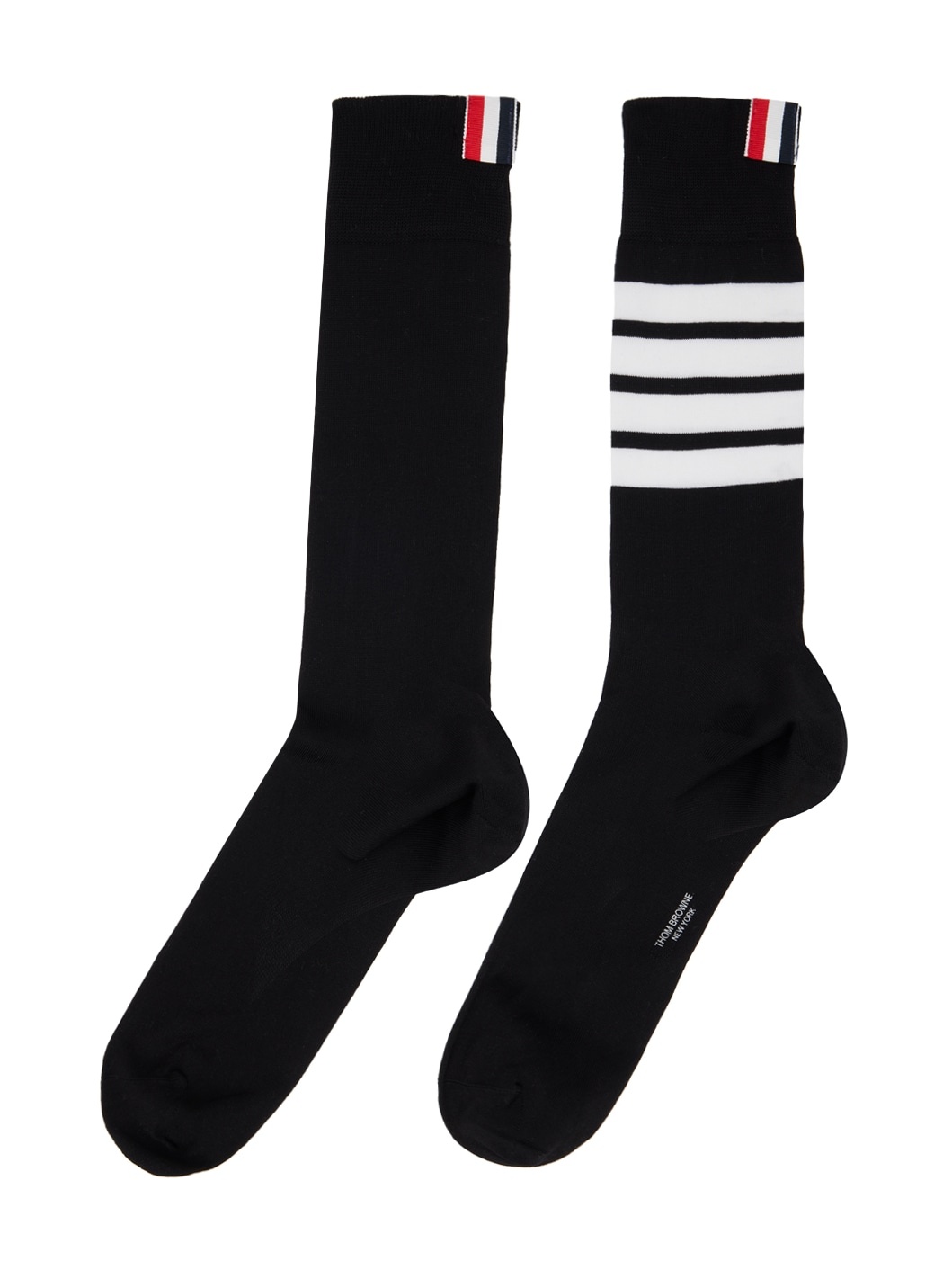 Black 4-Bar Stripe Socks - 2