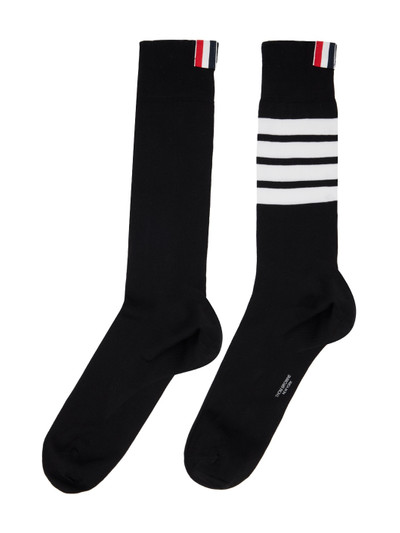 Thom Browne Black 4-Bar Stripe Socks outlook