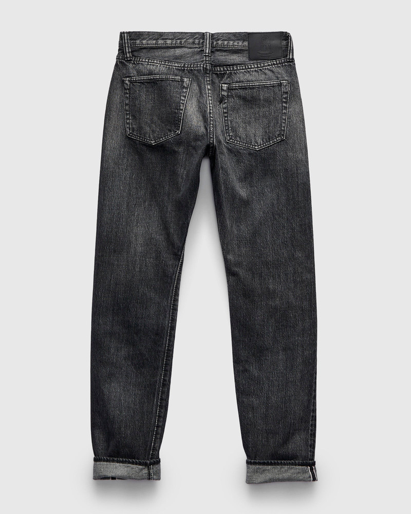 Pure Blue Japan "Natural Used Black" 14oz Washed Selvedge Denim - Relaxed Tapered Fit outlook