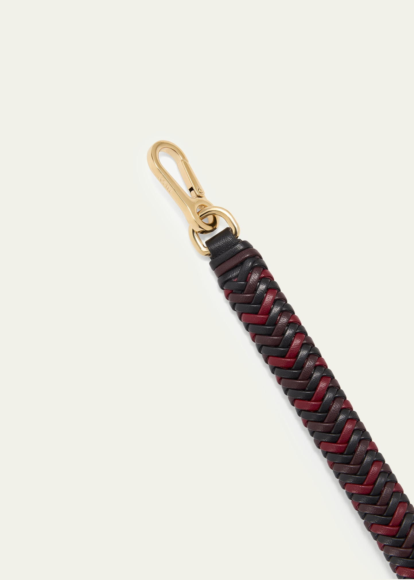 Tricolor Woven Leather Shoulder Strap - 3