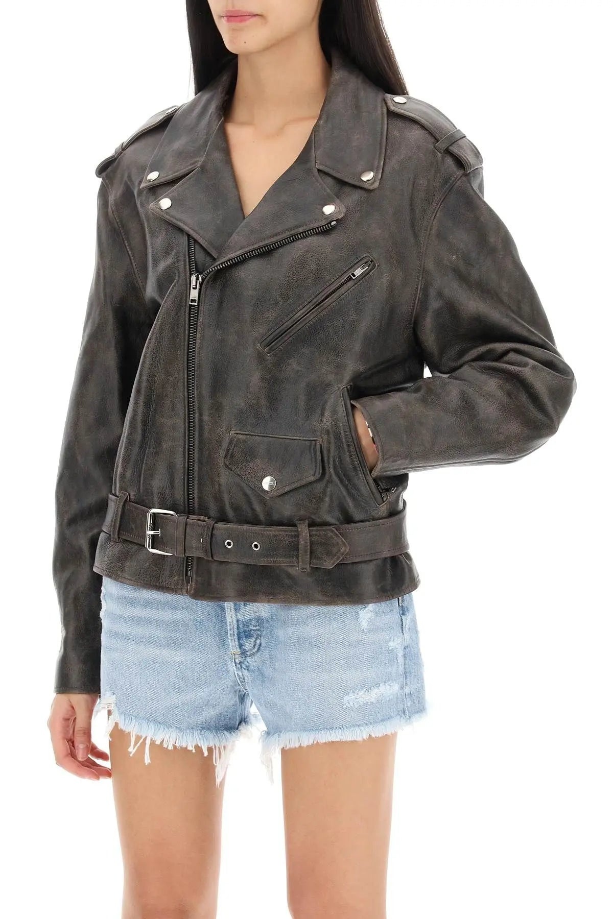 BARBARA JACKET IN VINTAGE LEATHER - 5