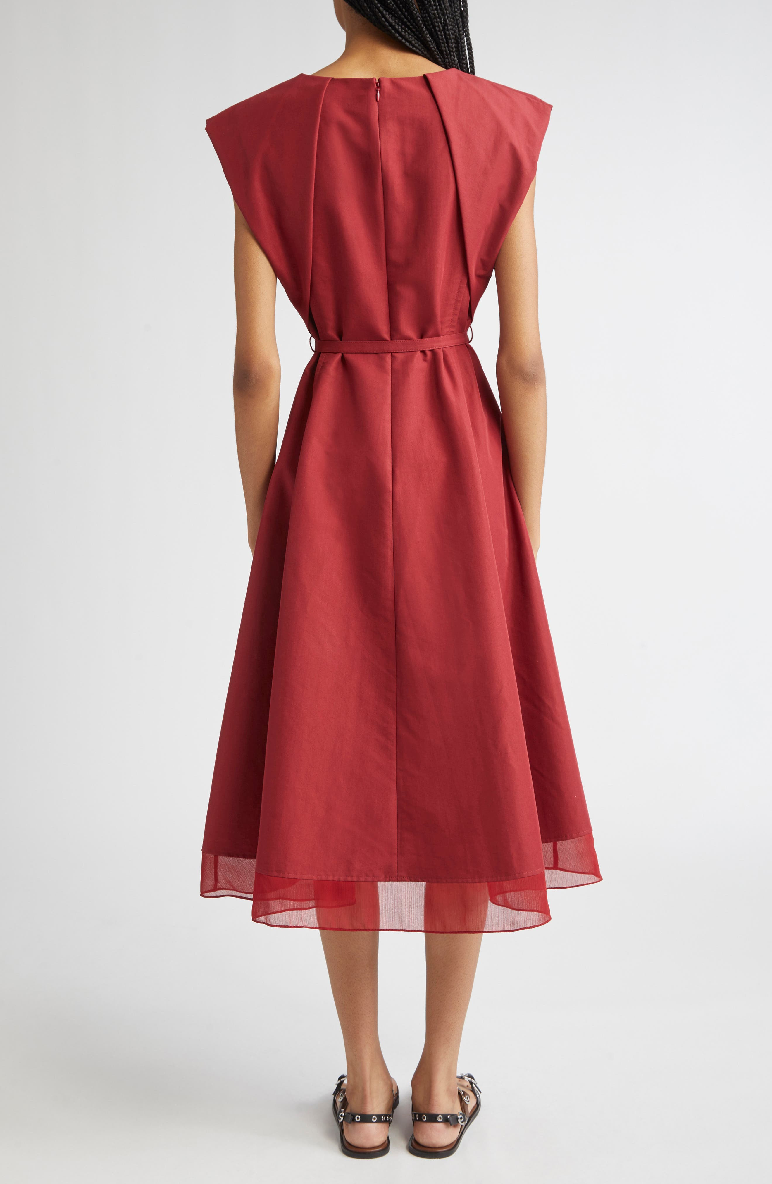3.1 Phillip Lim Bow Belted Midi Dress in Crimson at Nordstrom - 2