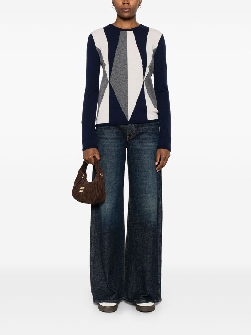 EMPORIO ARMANI geometric-pattern sweater outlook