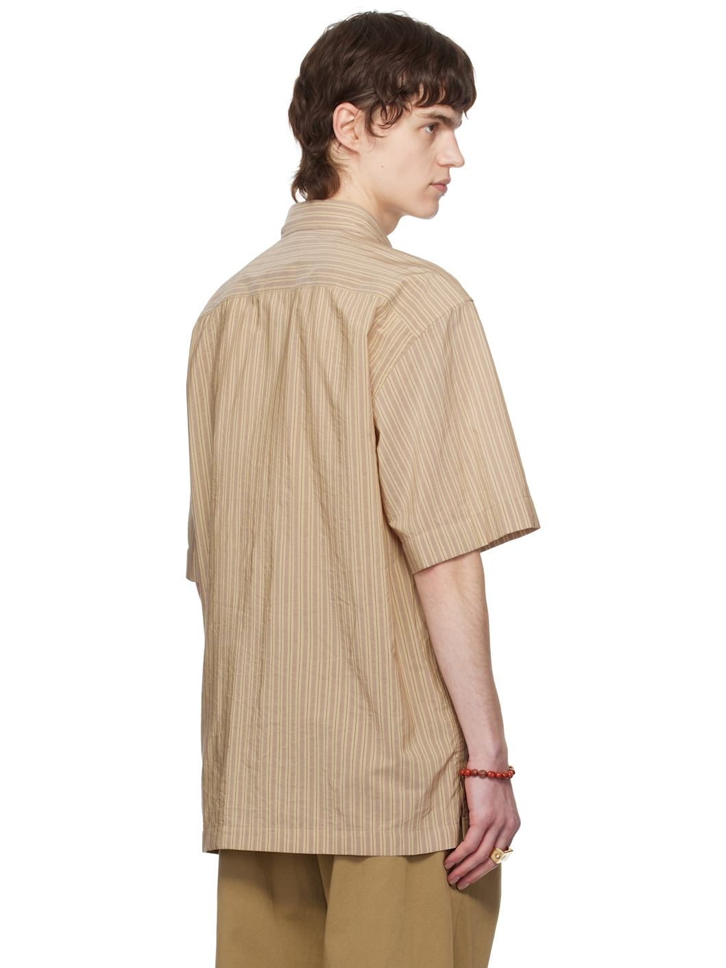 Brown Striped Shirt - 3