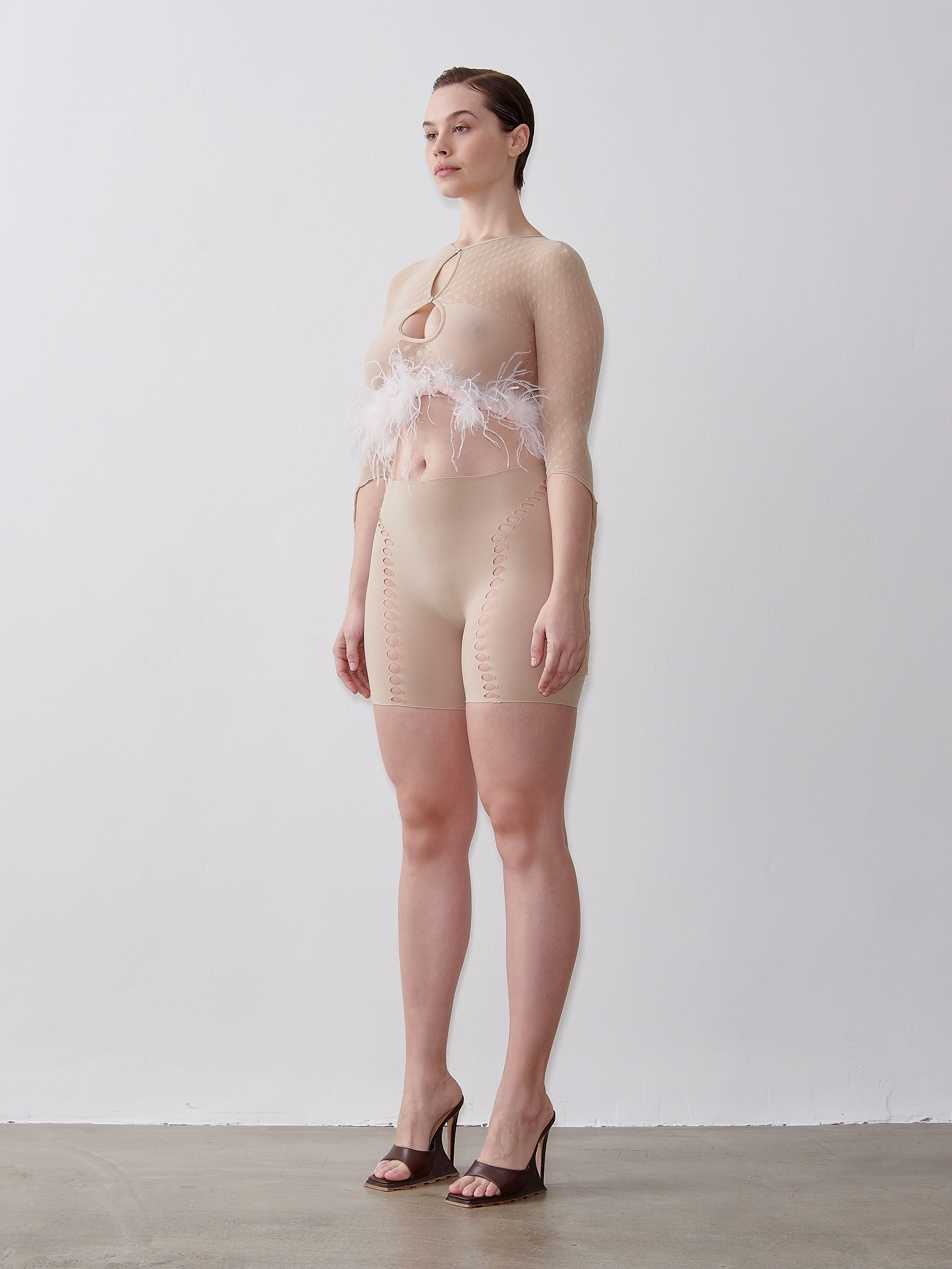 FEATHER MIRA TOP TAUPE - 4