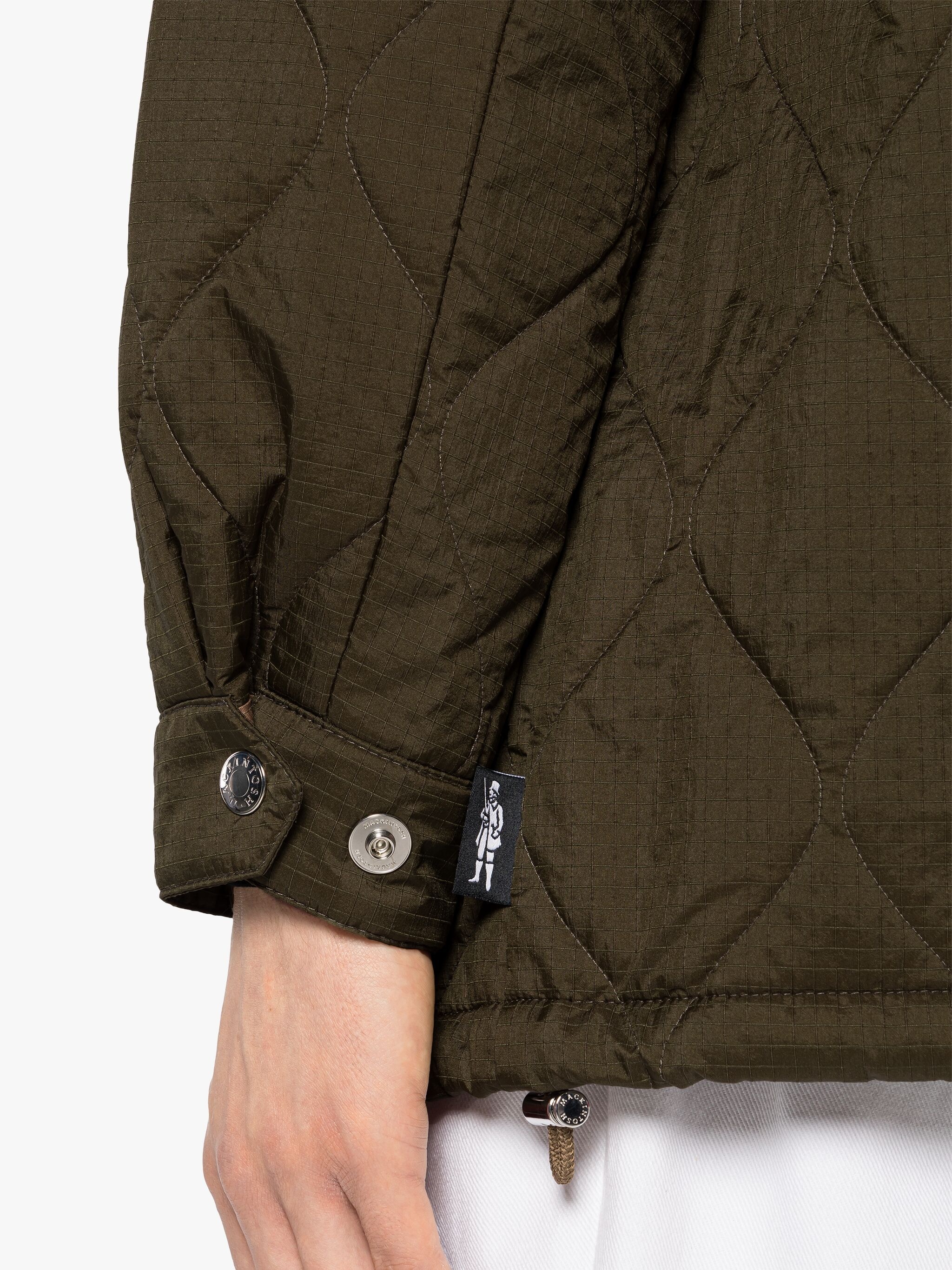 TEEMING KHAKI NYLON QUILTED COACH JACKET - 5