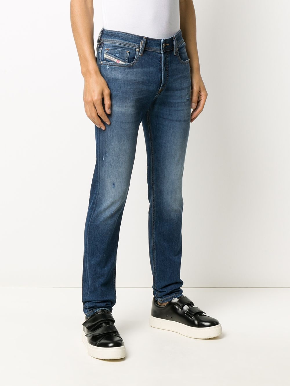 distressed slim-fit jeans - 3