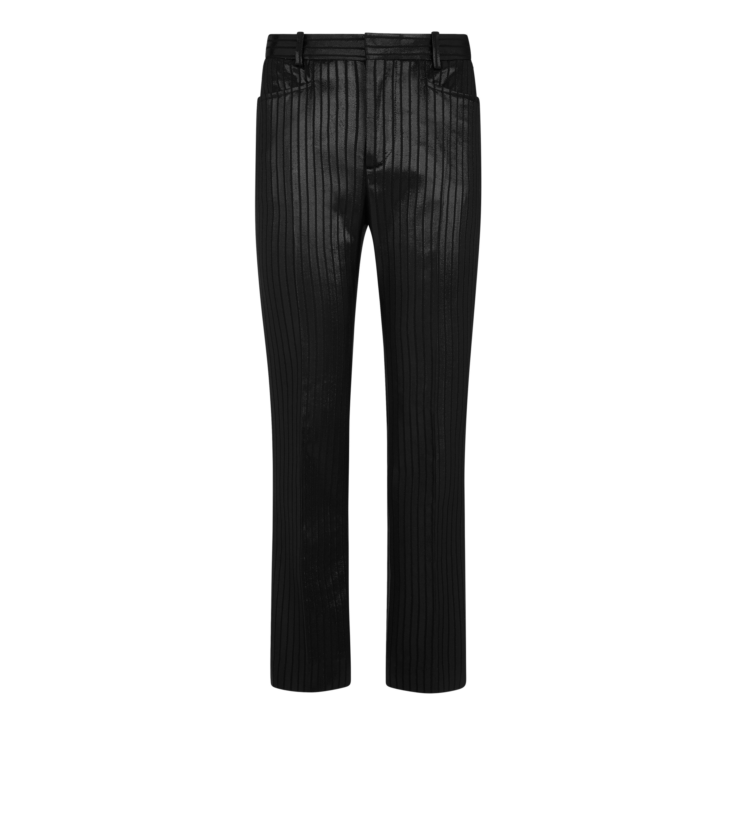 LUSTROUS STRIPED "WALLIS" TAILORED PANTS - 1