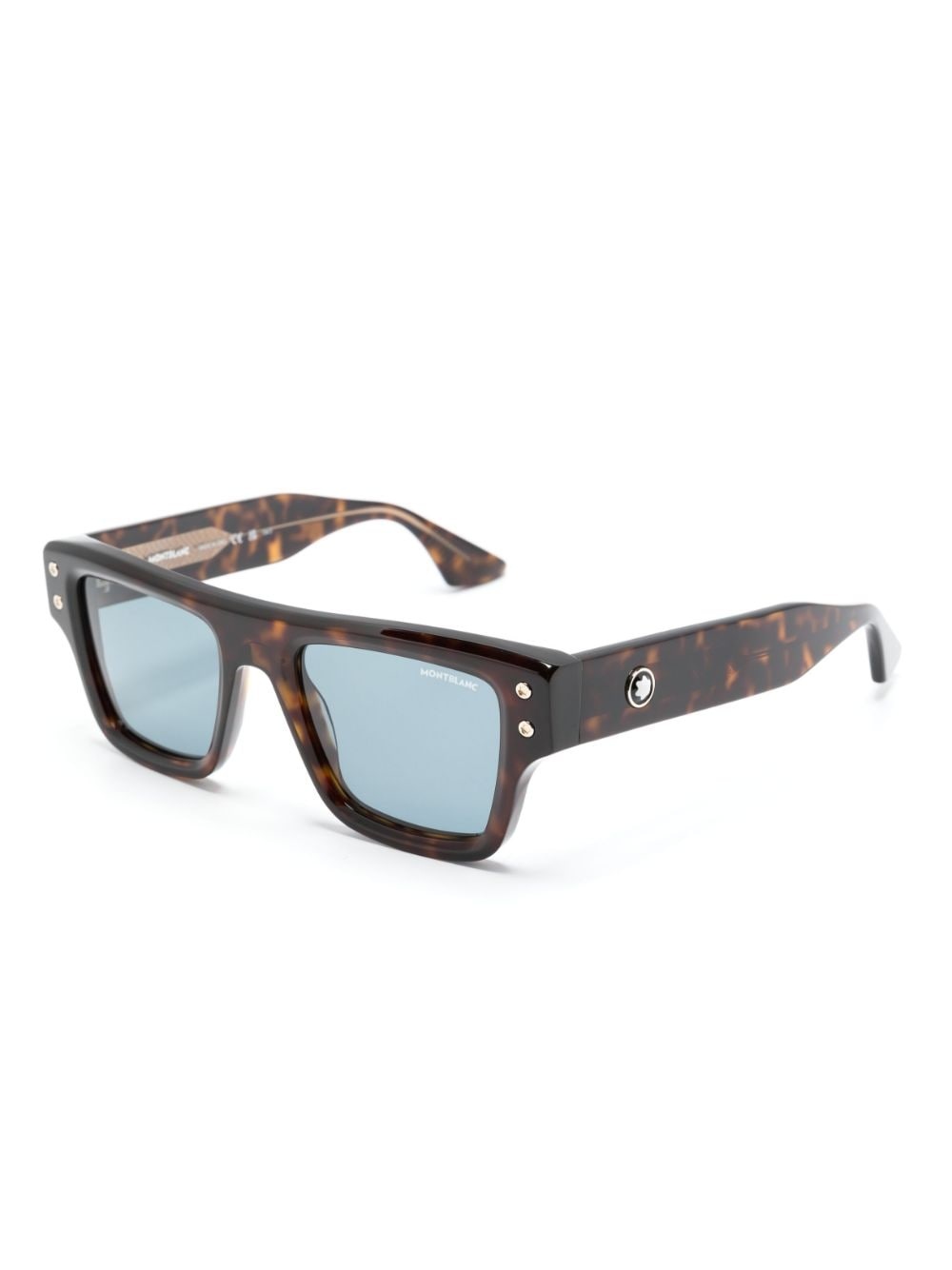 tortoiseshell-effect square-frame sunglasses - 2