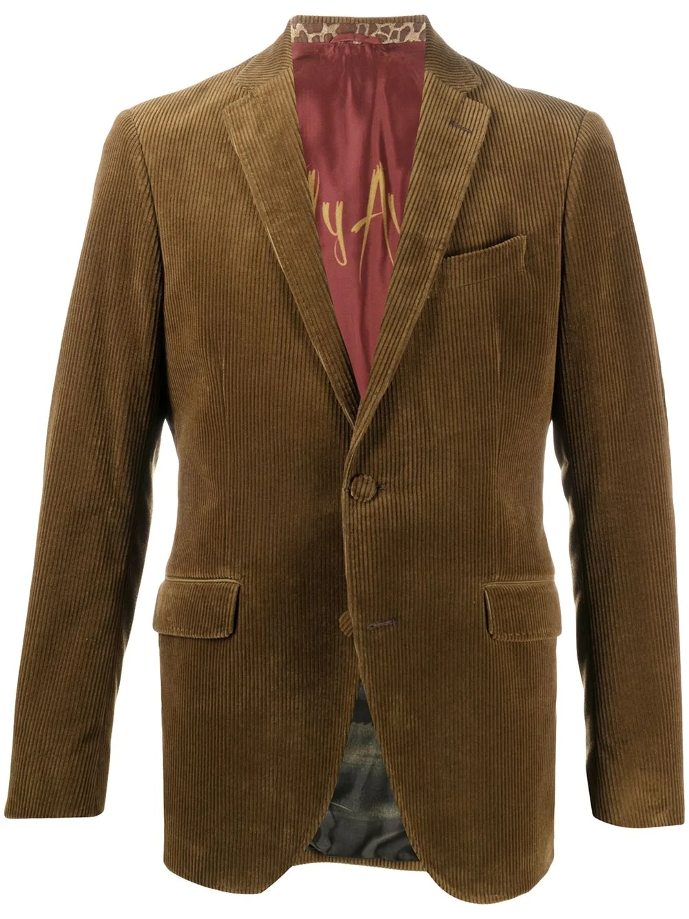 single-breasted corduroy blazer - 1