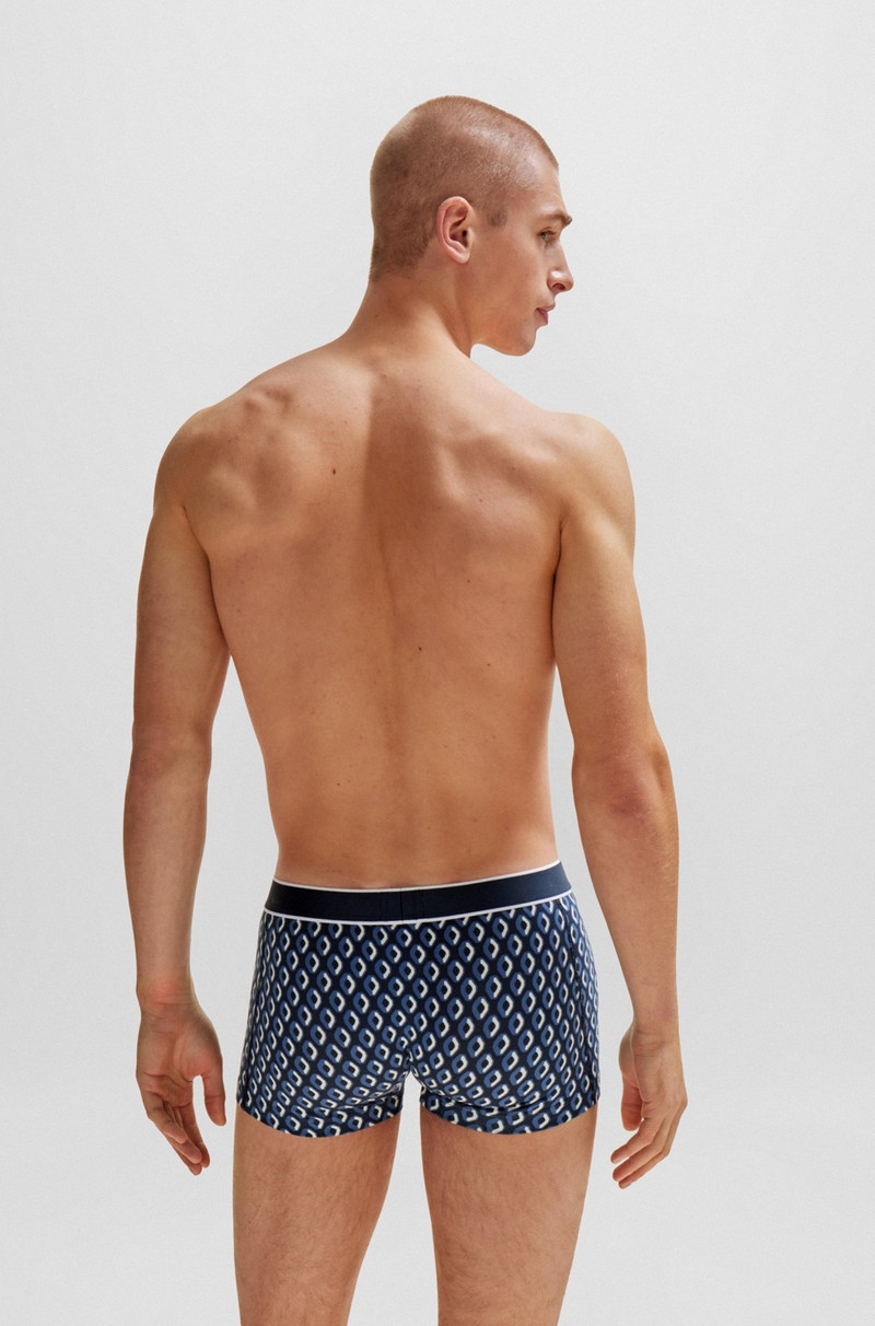 BOSS STRETCH-COTTON REGULAR-RISE TRUNKS WITH SEASONAL PRINT outlook