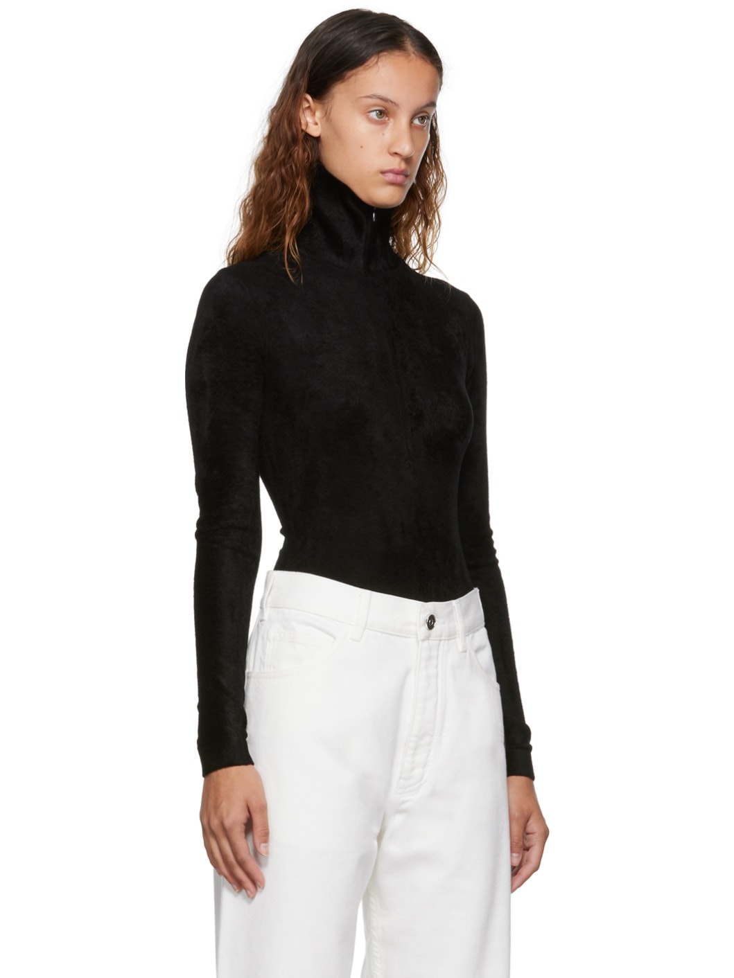 Black Turtleneck Bodysuit - 2