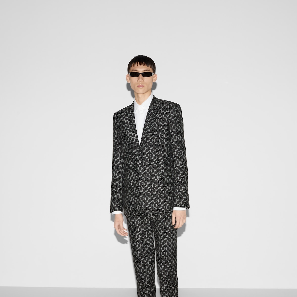 GG wool jacket with optical effect - 3