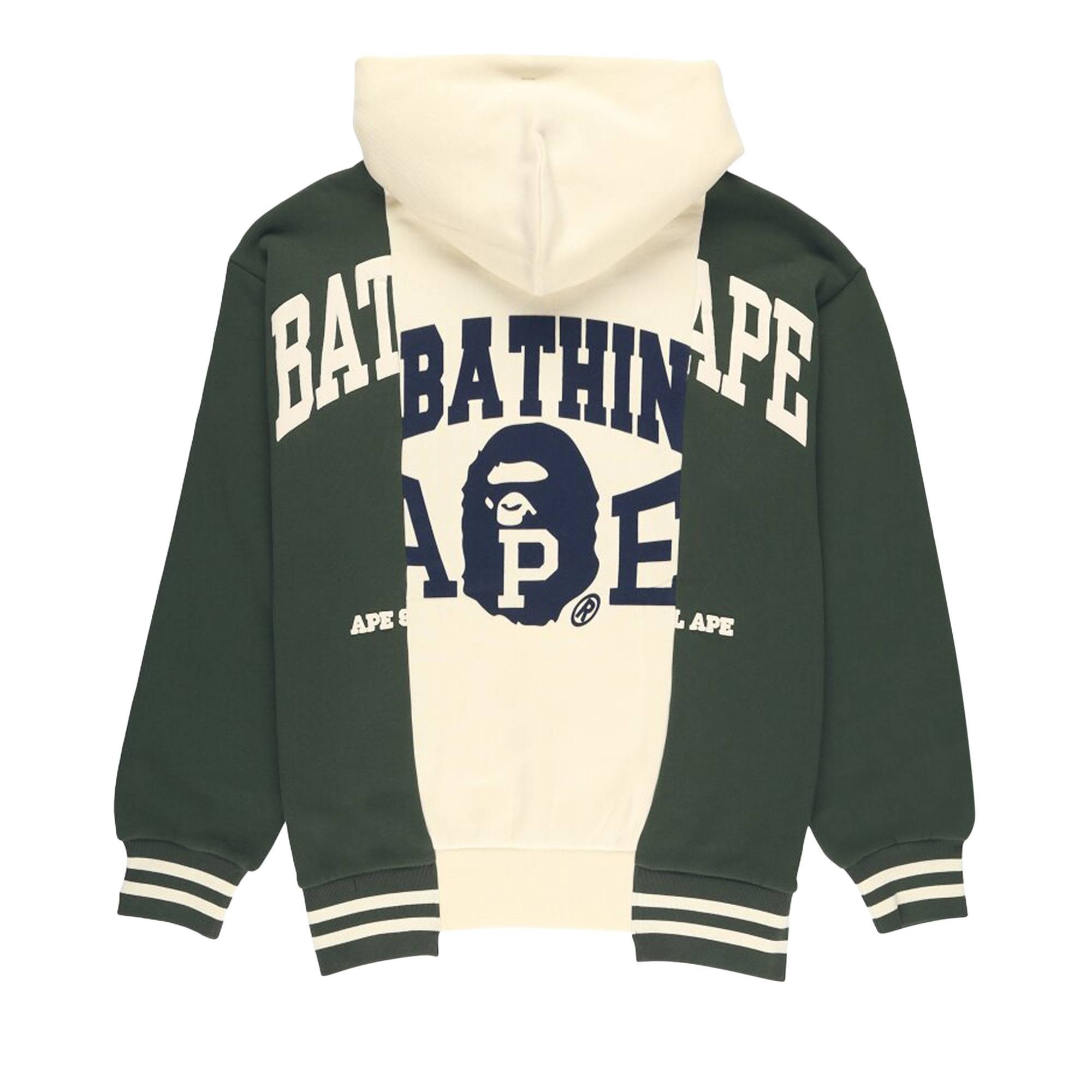 BAPE Badges Color Blocking Hoodie 'Ivory' - 2