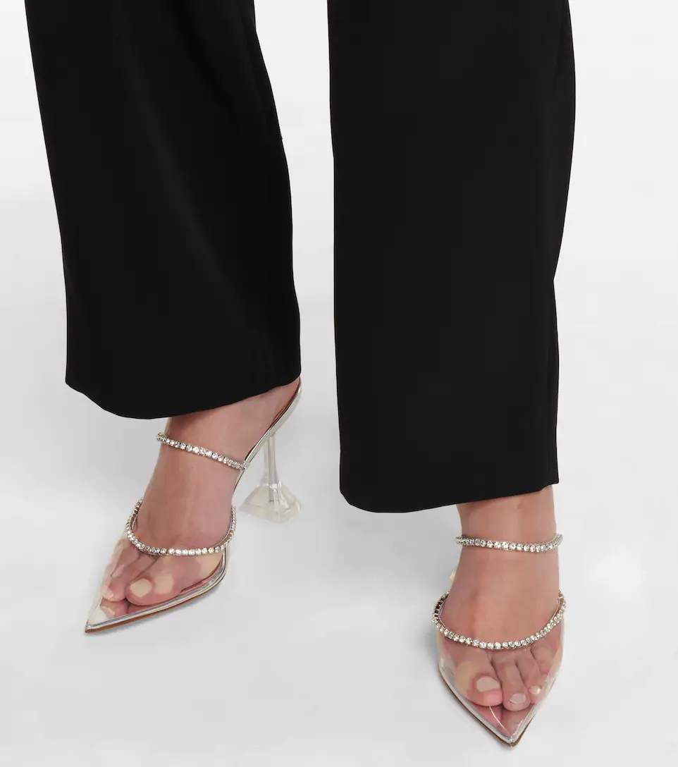 Gilda embellished PVC mules - 4