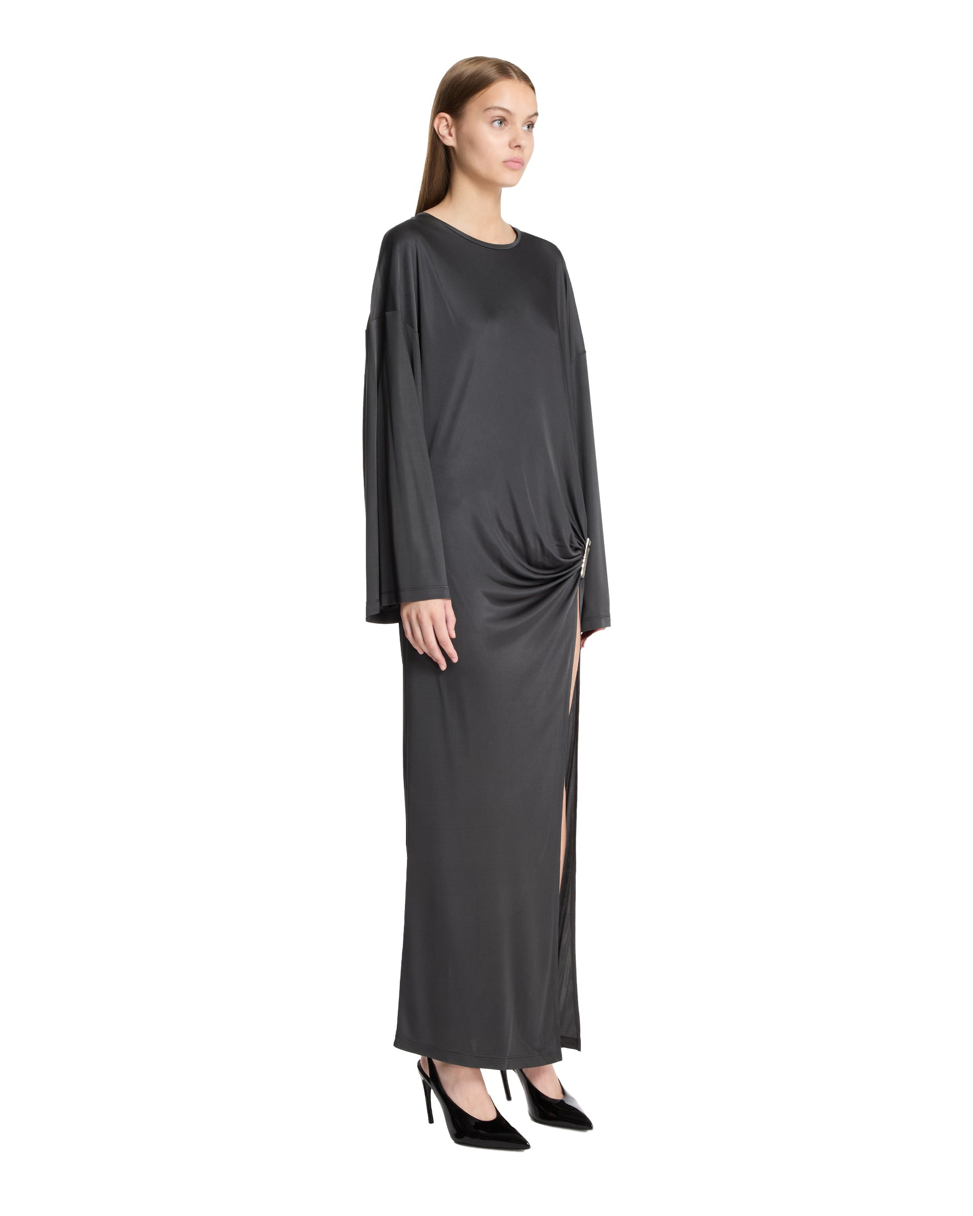 Gray Midi Dress - 4