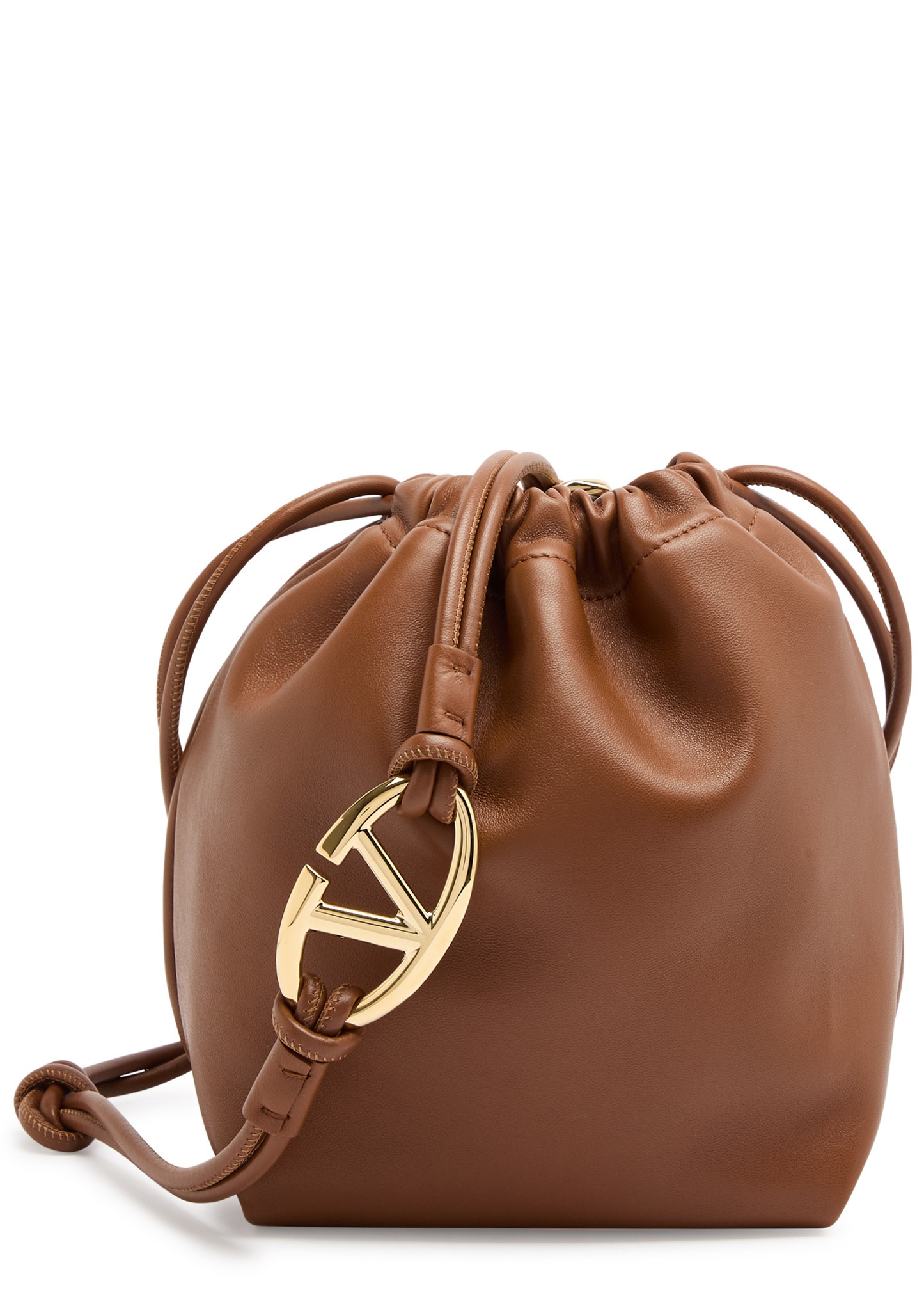 VLogo Pouf leather shoulder bag - 1