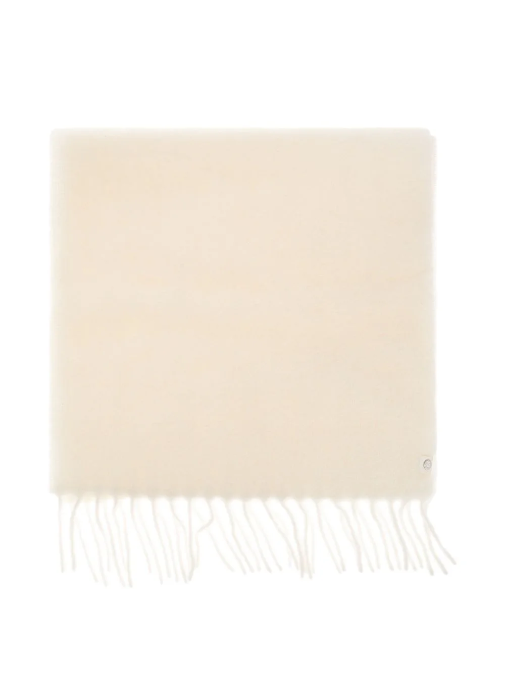 logo-patch fringed scarf - 1