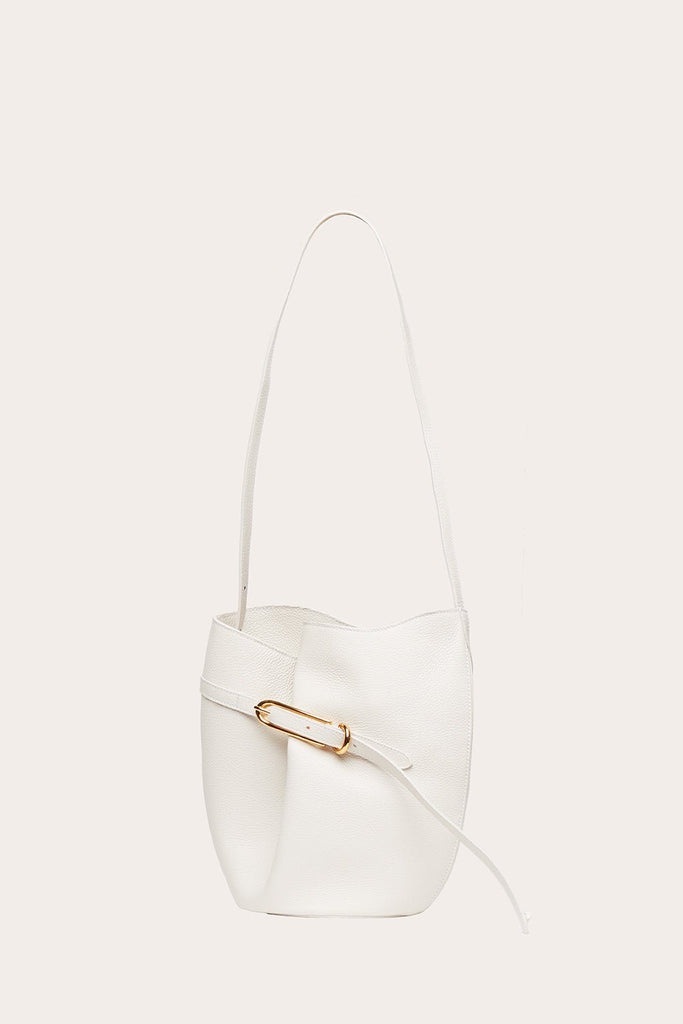 BELTED BUCKET BAG CREAM - 2