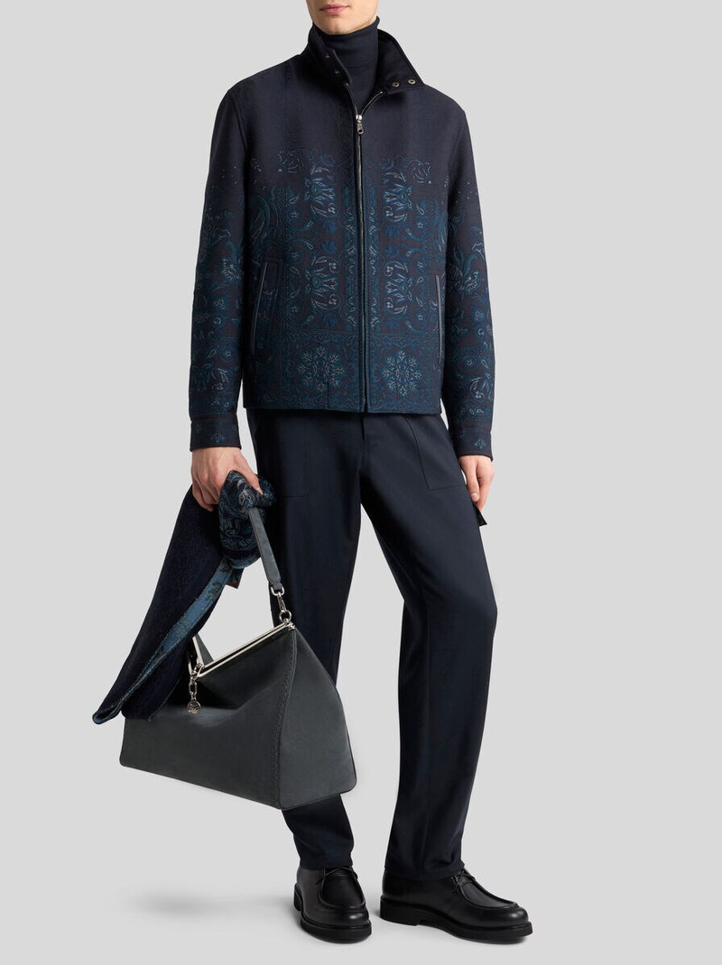 Etro WOOL-BLEND JACQUARD JACKET WITH STAND-UP COLLAR outlook