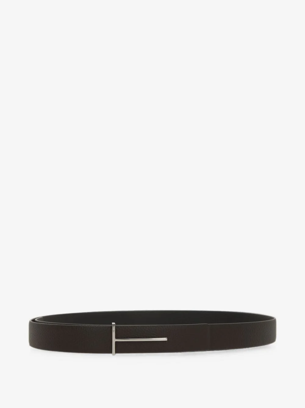 T-logo leather belt - 1