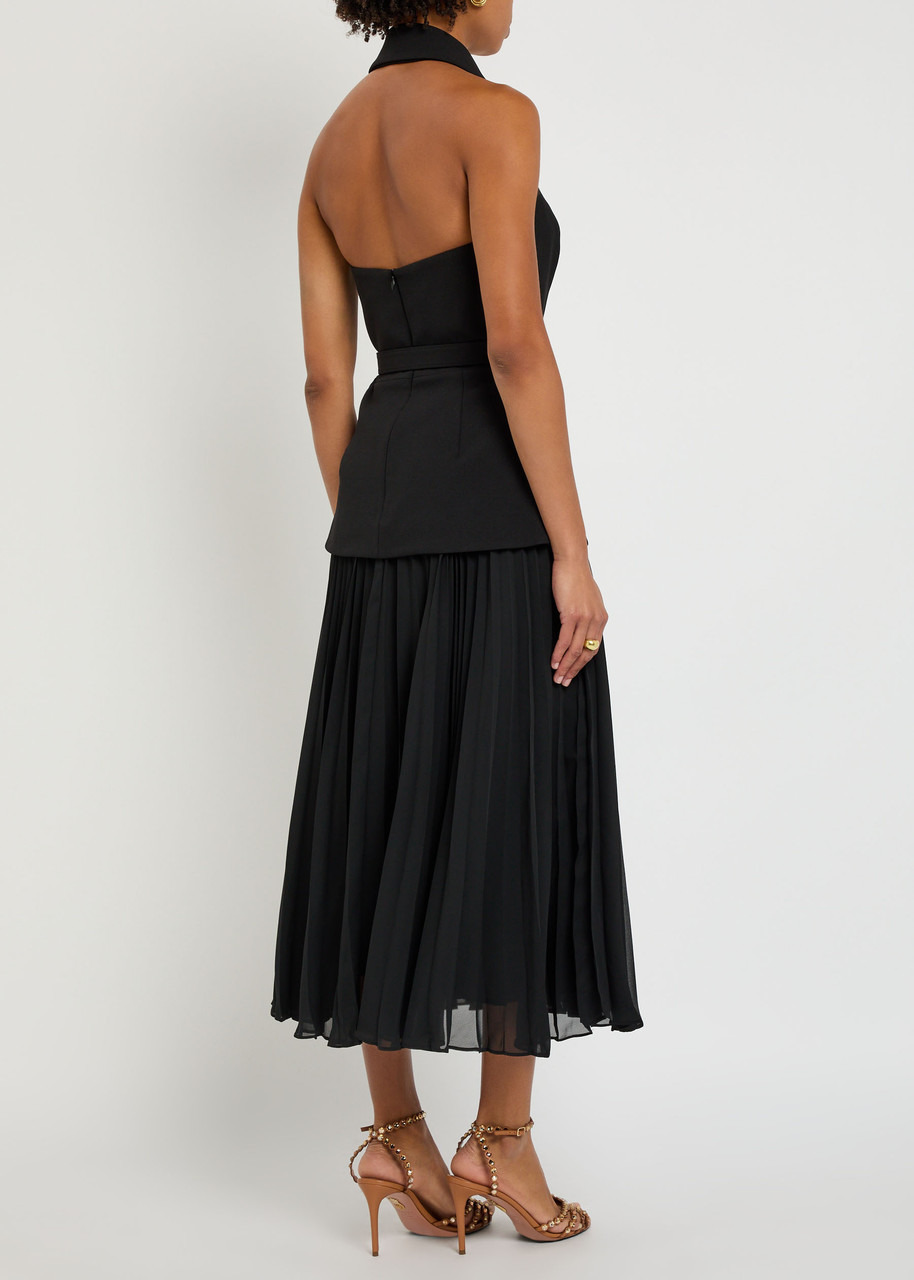 Rebecca Vallance Emma Layered Crepe and Chiffon Midi Dress - 3