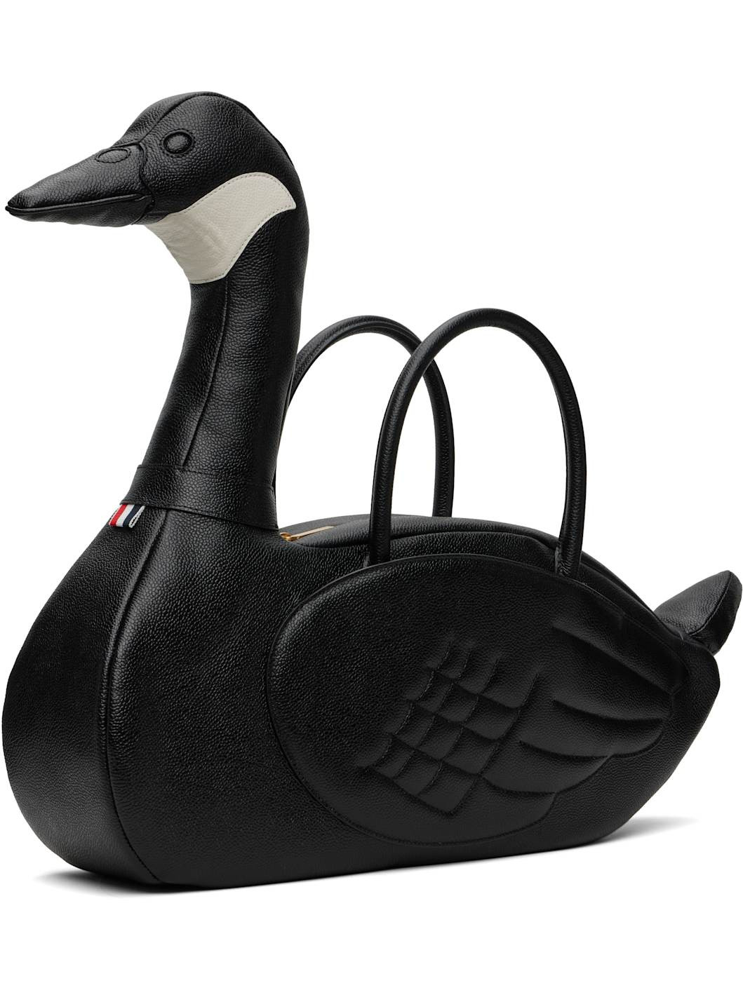 Black Pebble Grain Goose Bag - 3
