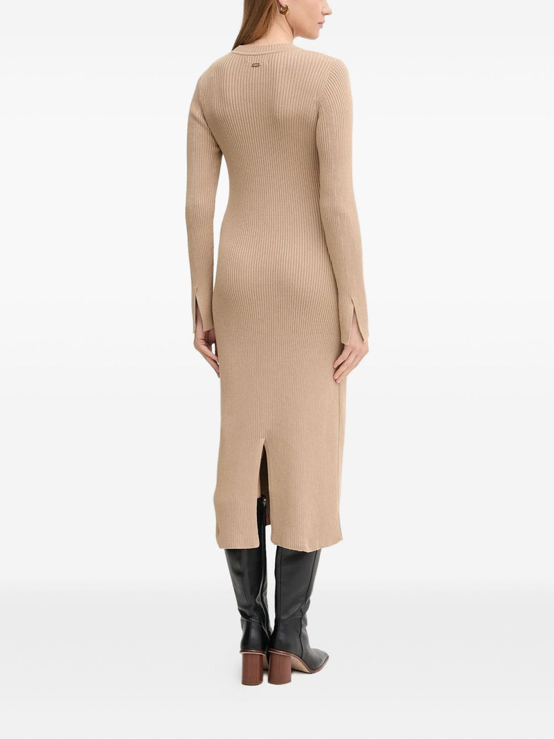 ribbed split midi dress 3