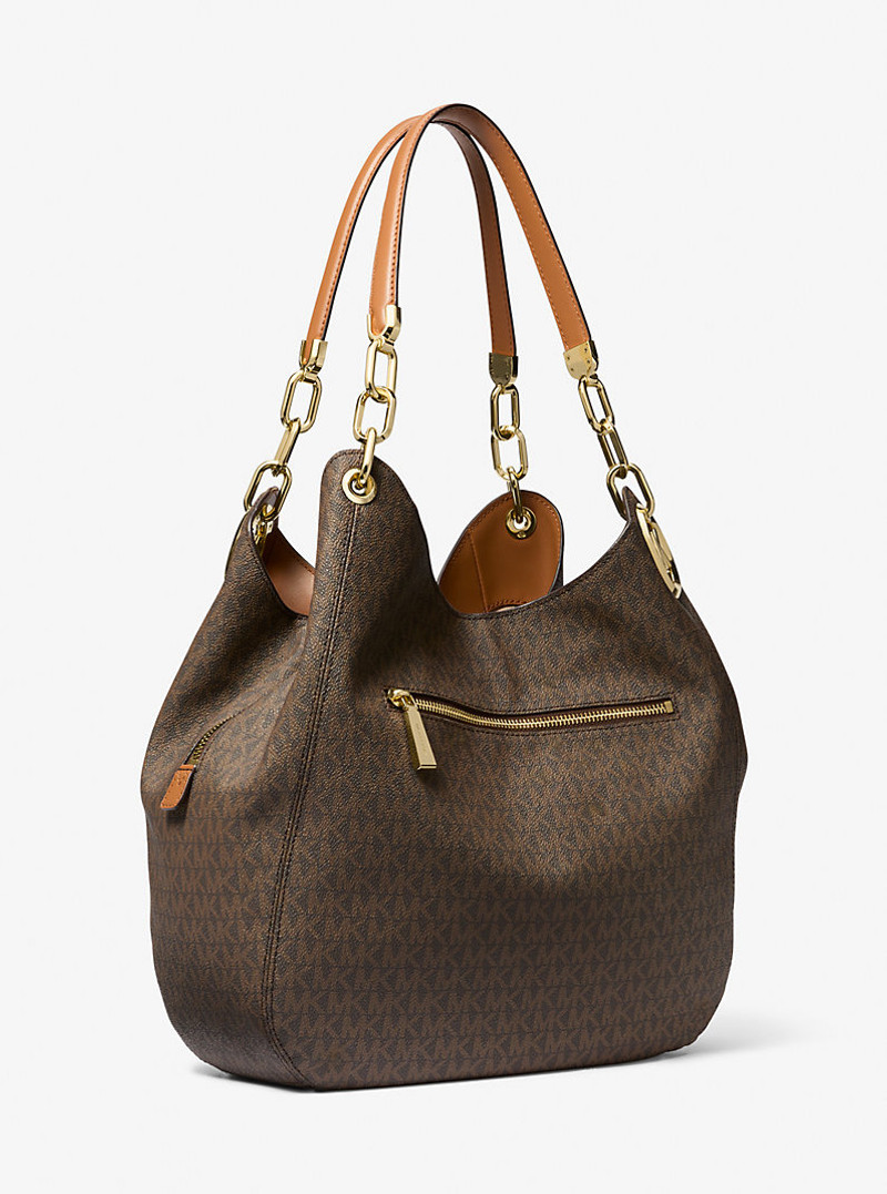 Lillie Large Signature Logo Shoulder Bag 3