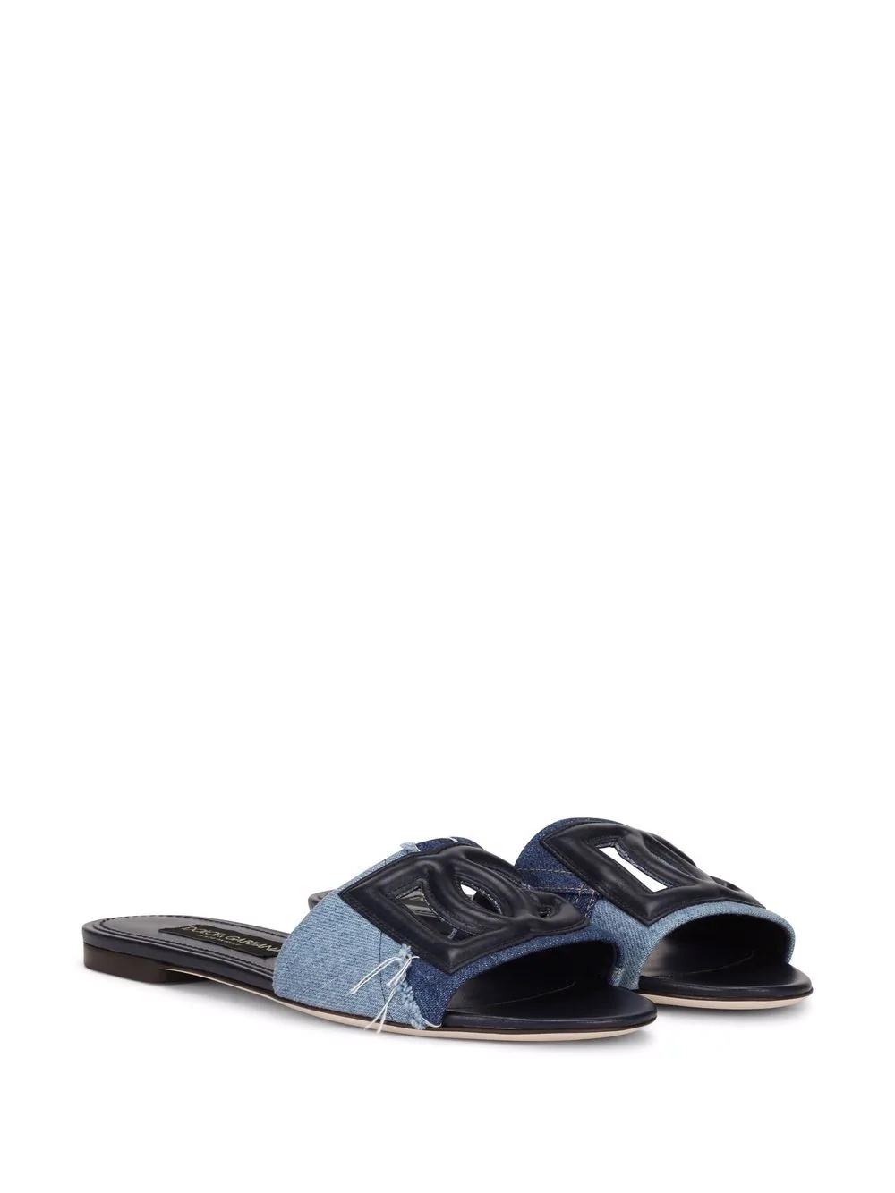 logo-patch open-toe sandals - 2