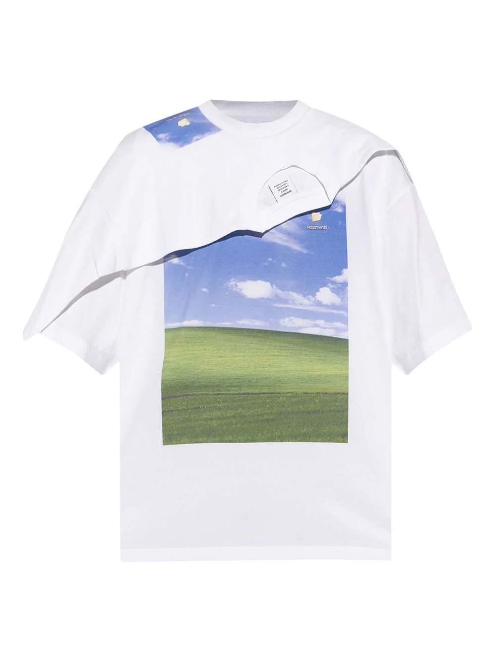 layered graphic-print T-shirt - 1