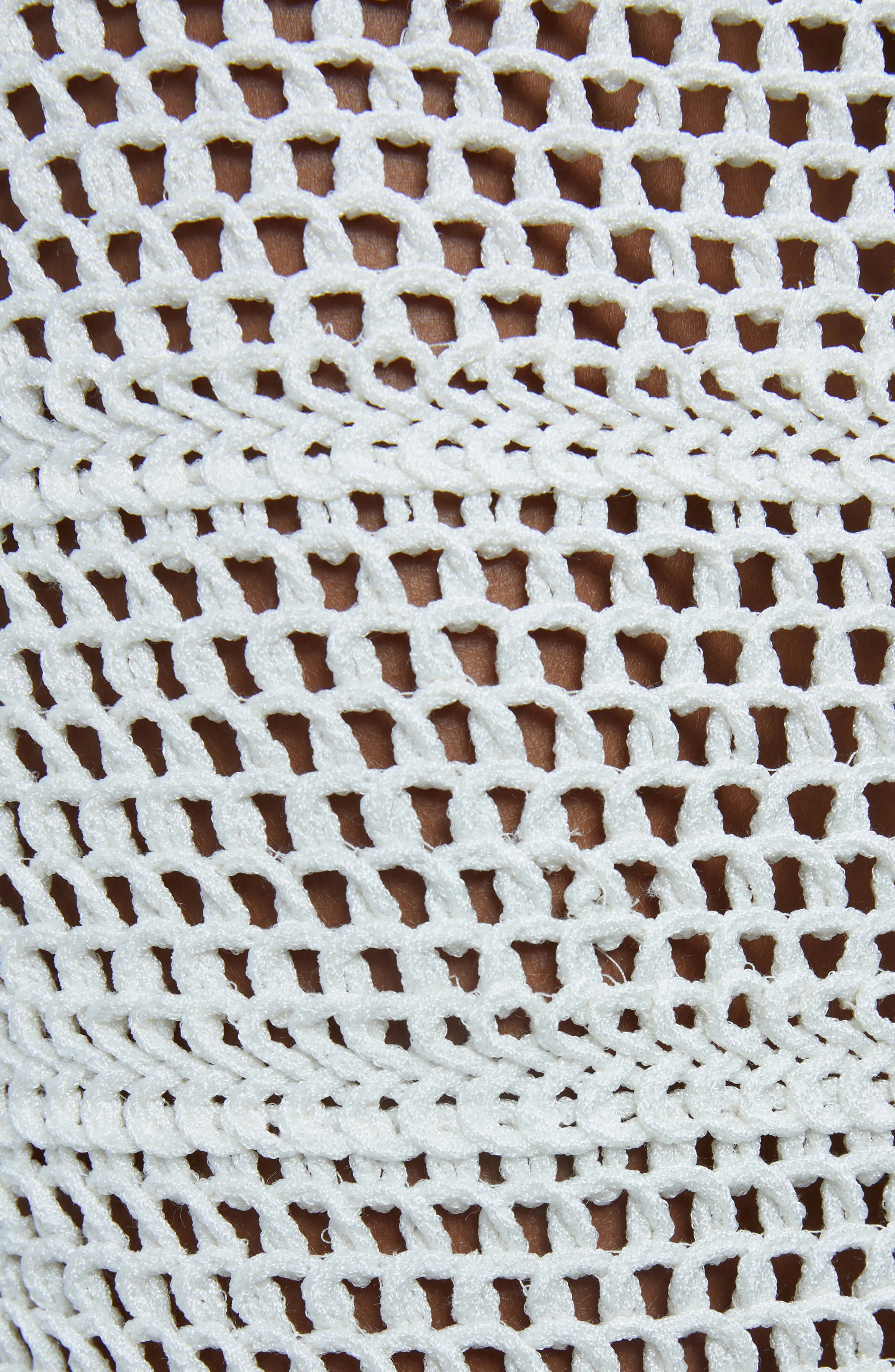 Semisheer Open Stitch Crochet Skirt - 6