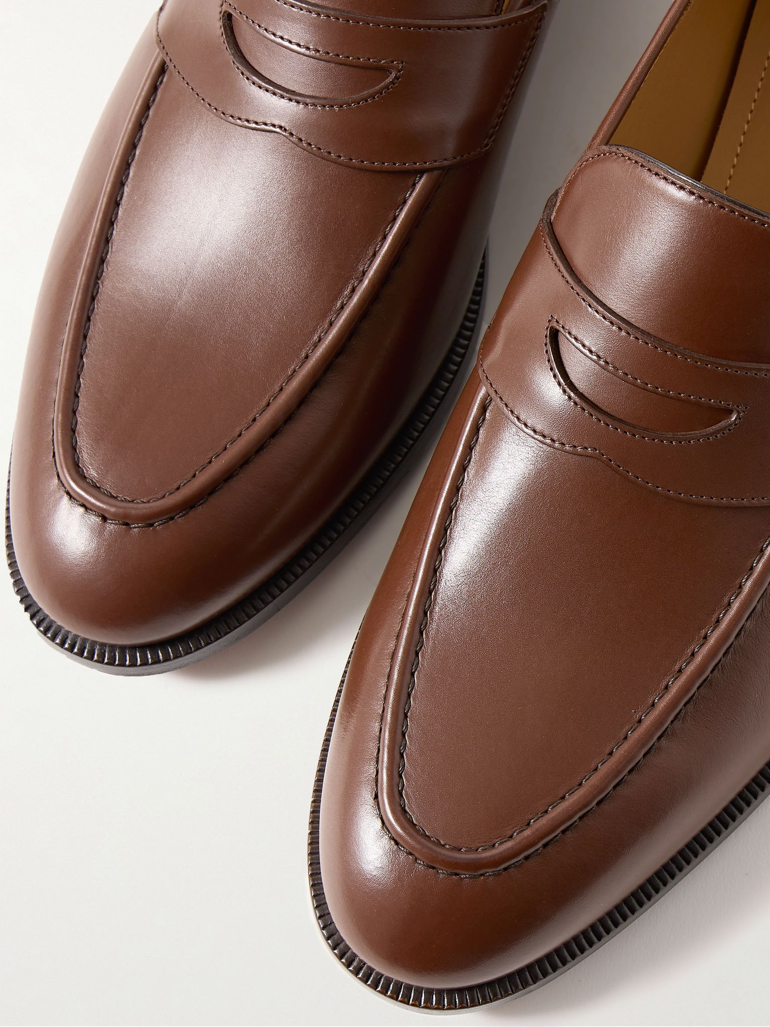 Sergio Walk Leather Penny Loafers Brown - 6