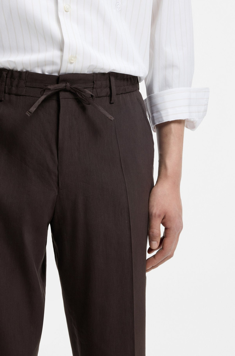 TAPERED-FIT TROUSERS IN A LINEN BLEND 5