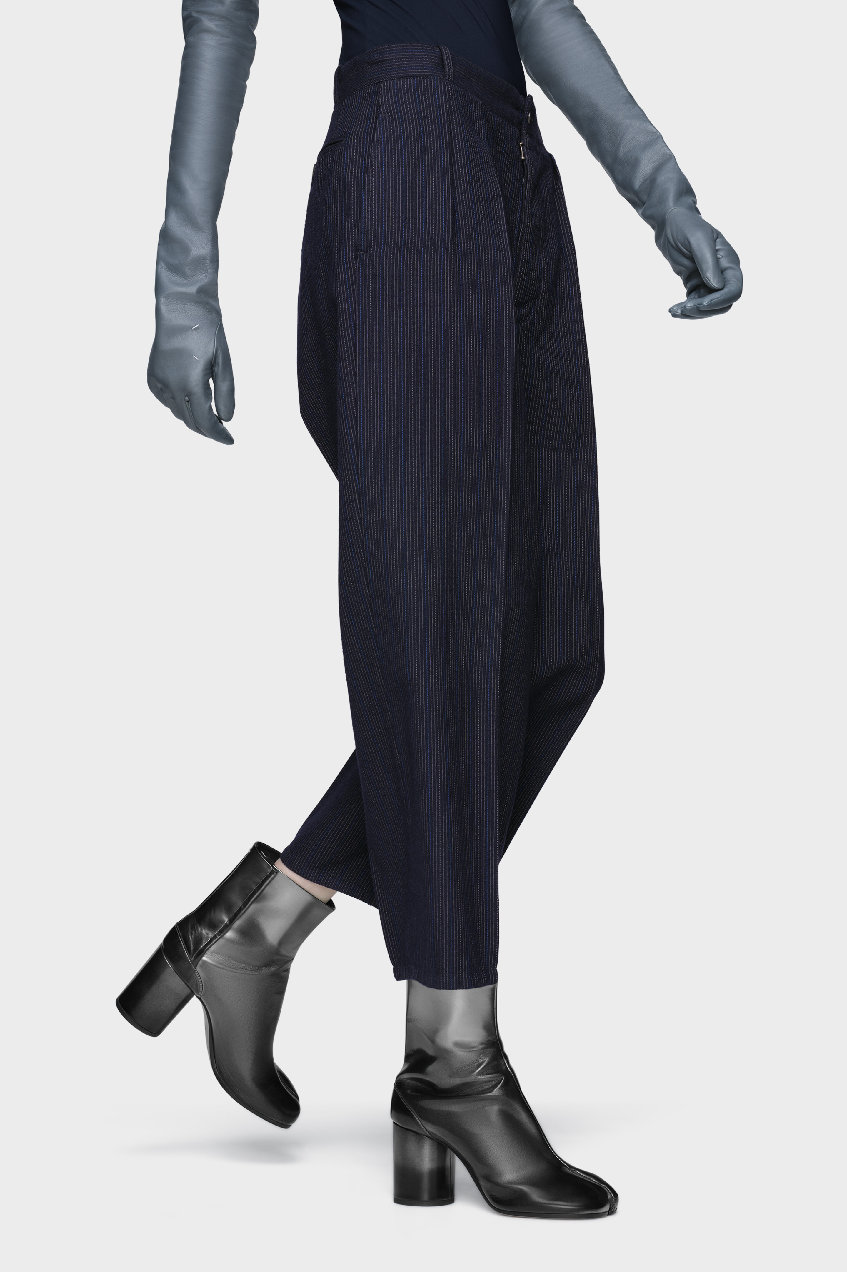 Pinstripe wool trousers - 3
