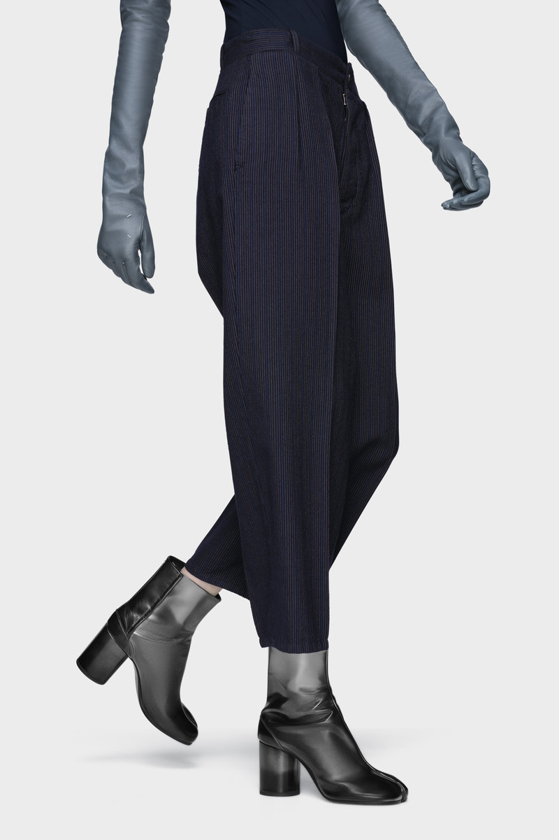 Pinstripe wool trousers 3