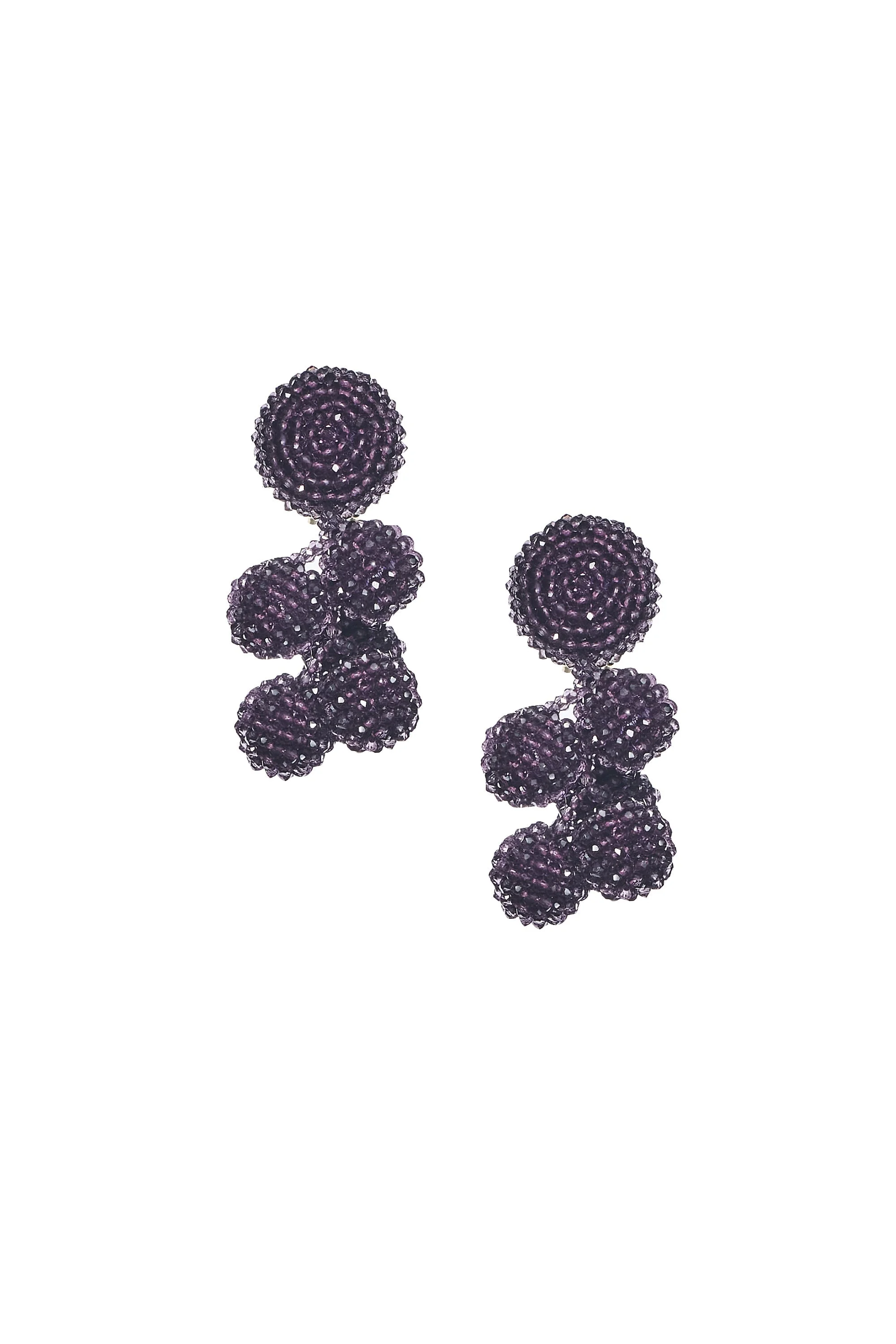 MINI COCONUTS EARRINGS - VIOLET - 1