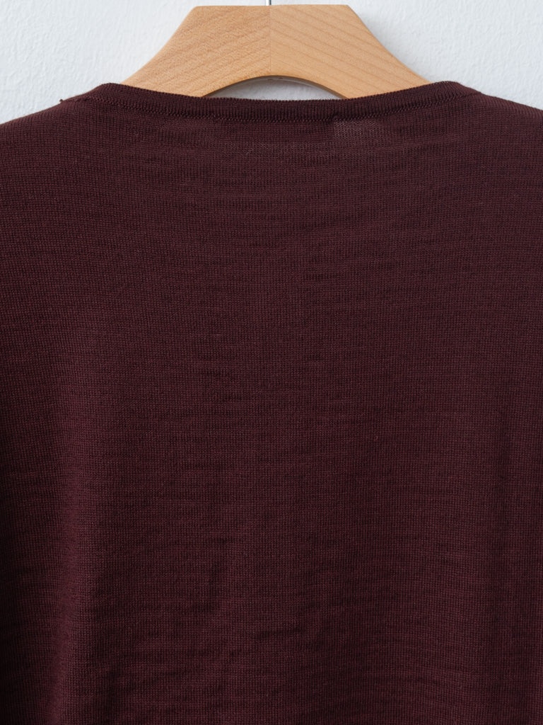 Fitted Cardigan - Dark Plum - 9