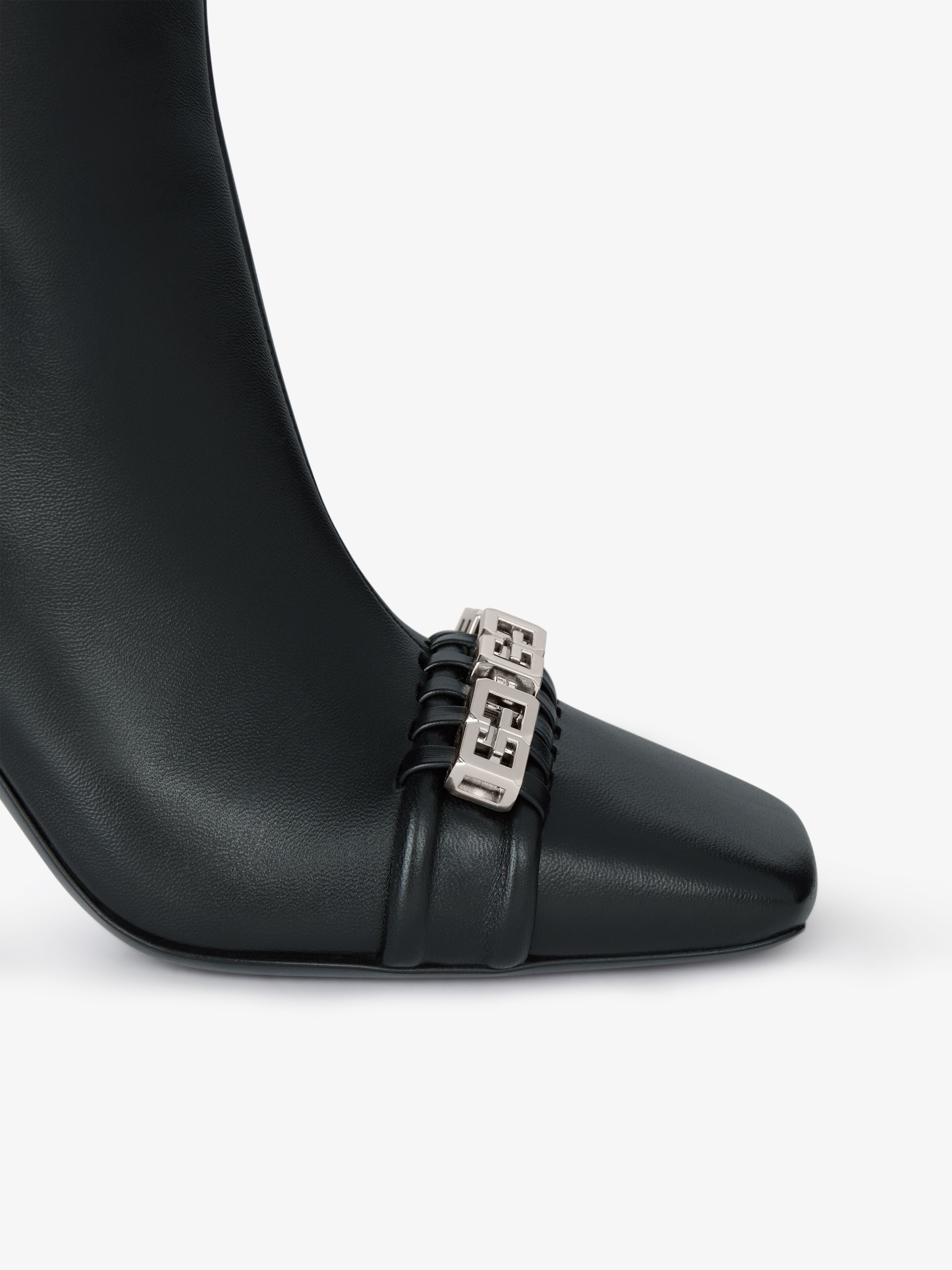 G WOVEN ANKLE BOOTS IN LEATHER - 4