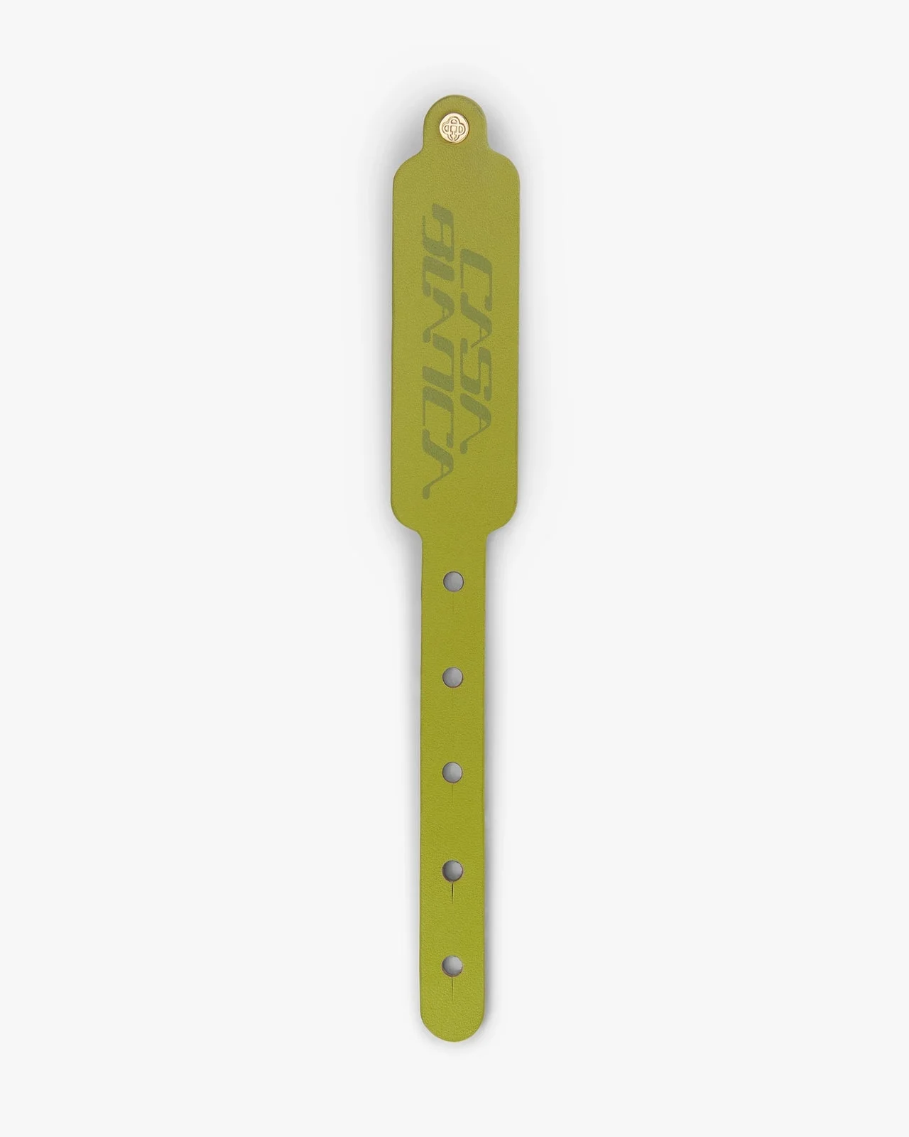 Green & Gold Leather Wristband | Casablanca Paris - 1