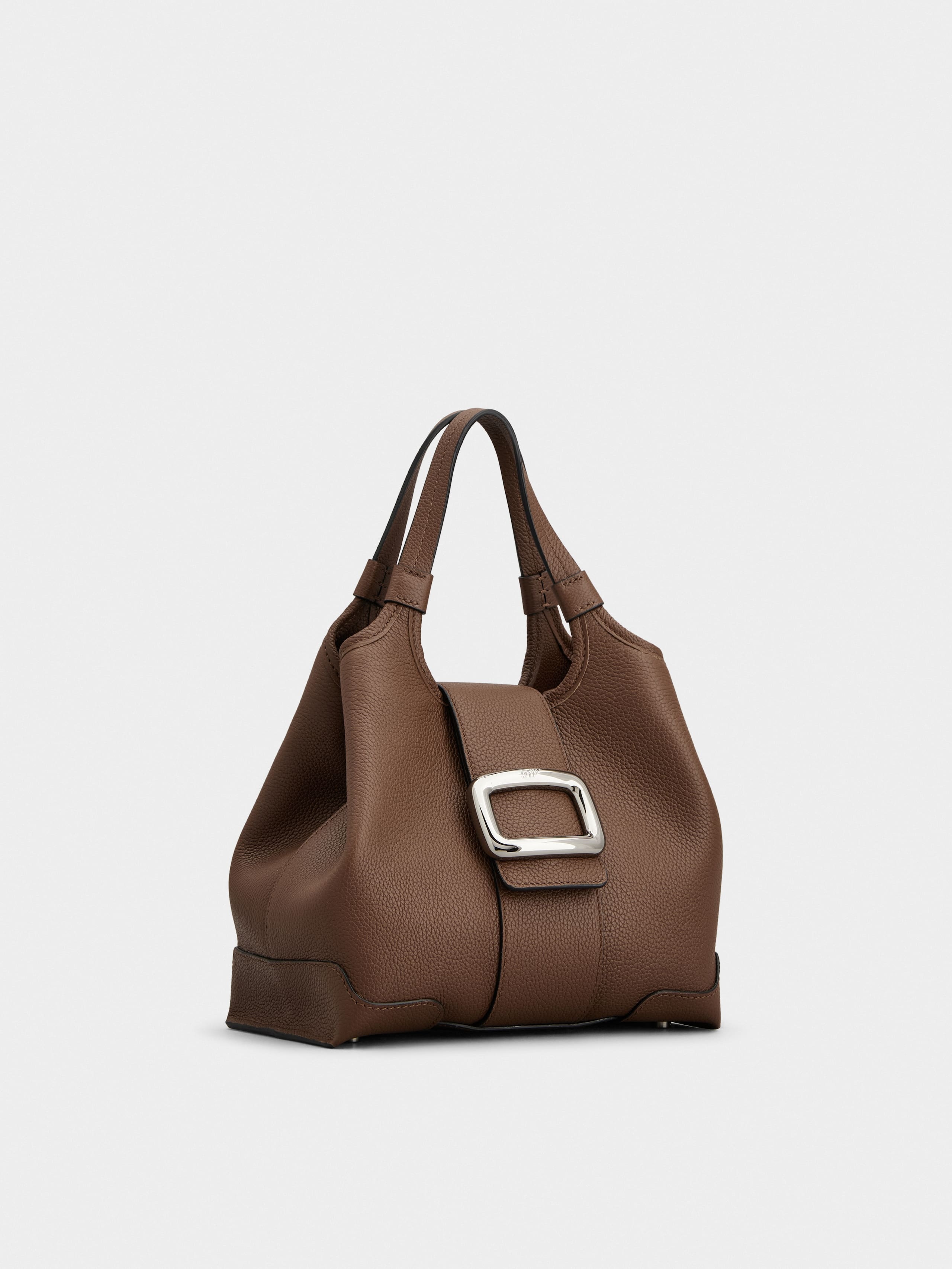 Viv' Choc Mini Shopping Bag in leather - 3
