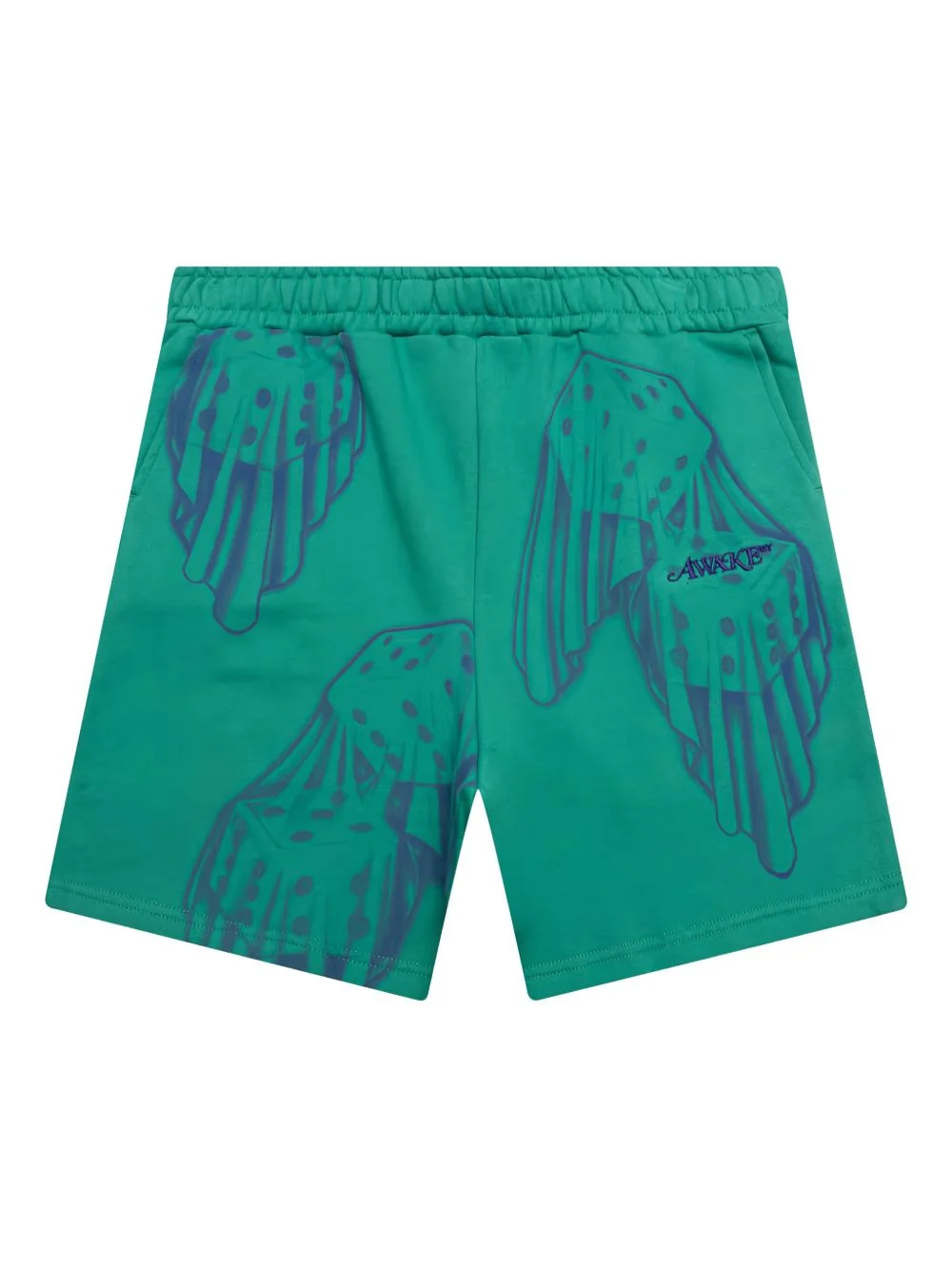 dice-print track shorts - 1