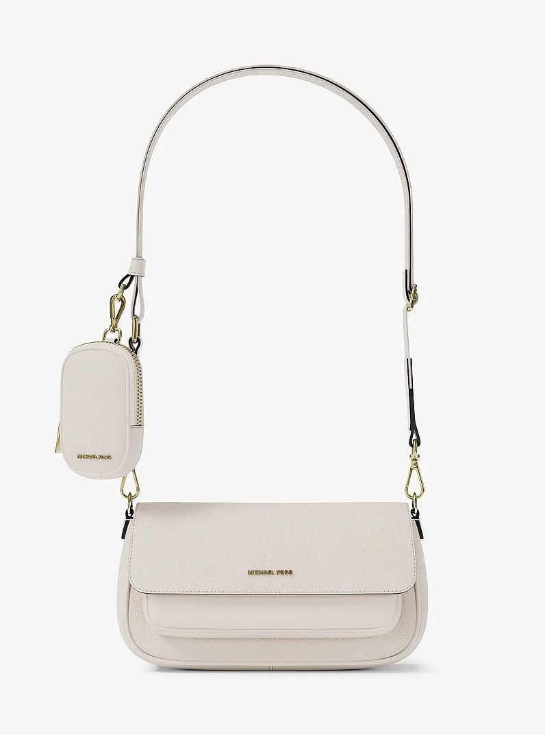 Jet Set Travel Small Pebbled Leather Crossbody Bag With Pouch - 1