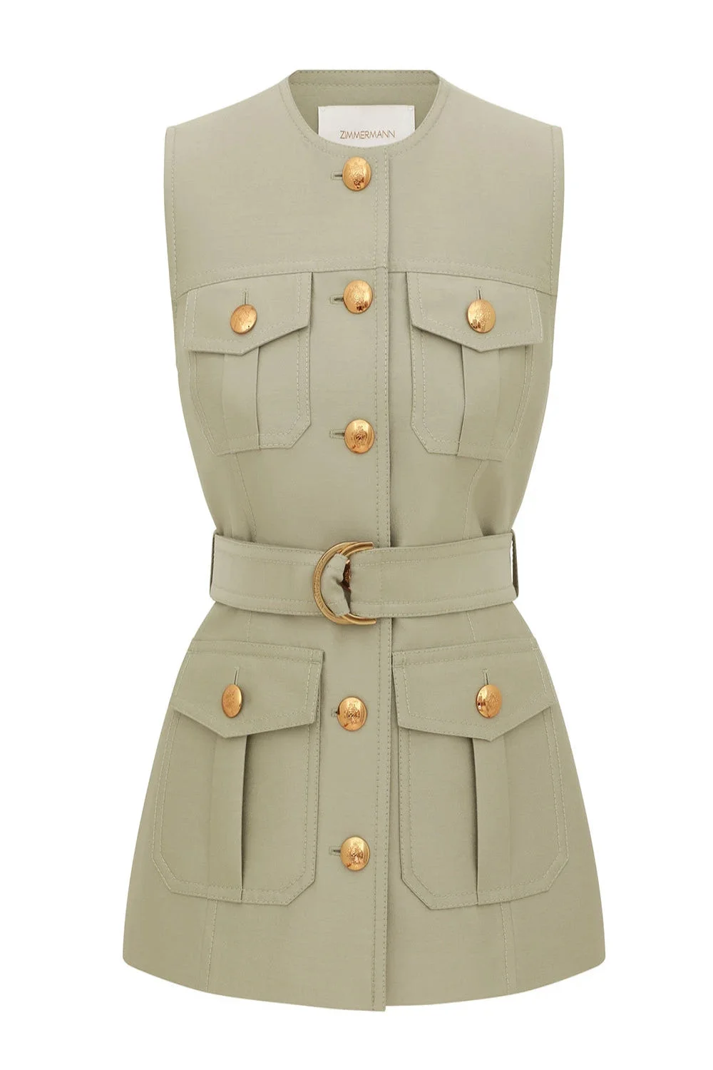 Luna Wool Silk Utility Vest - 1