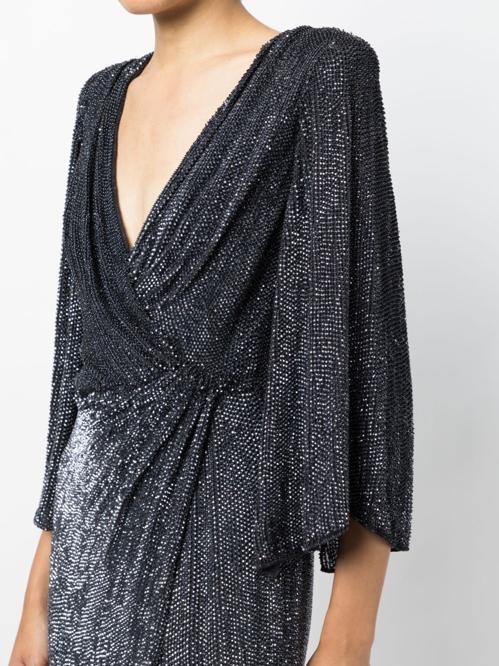 Luna stud-embellished draped gown - 5