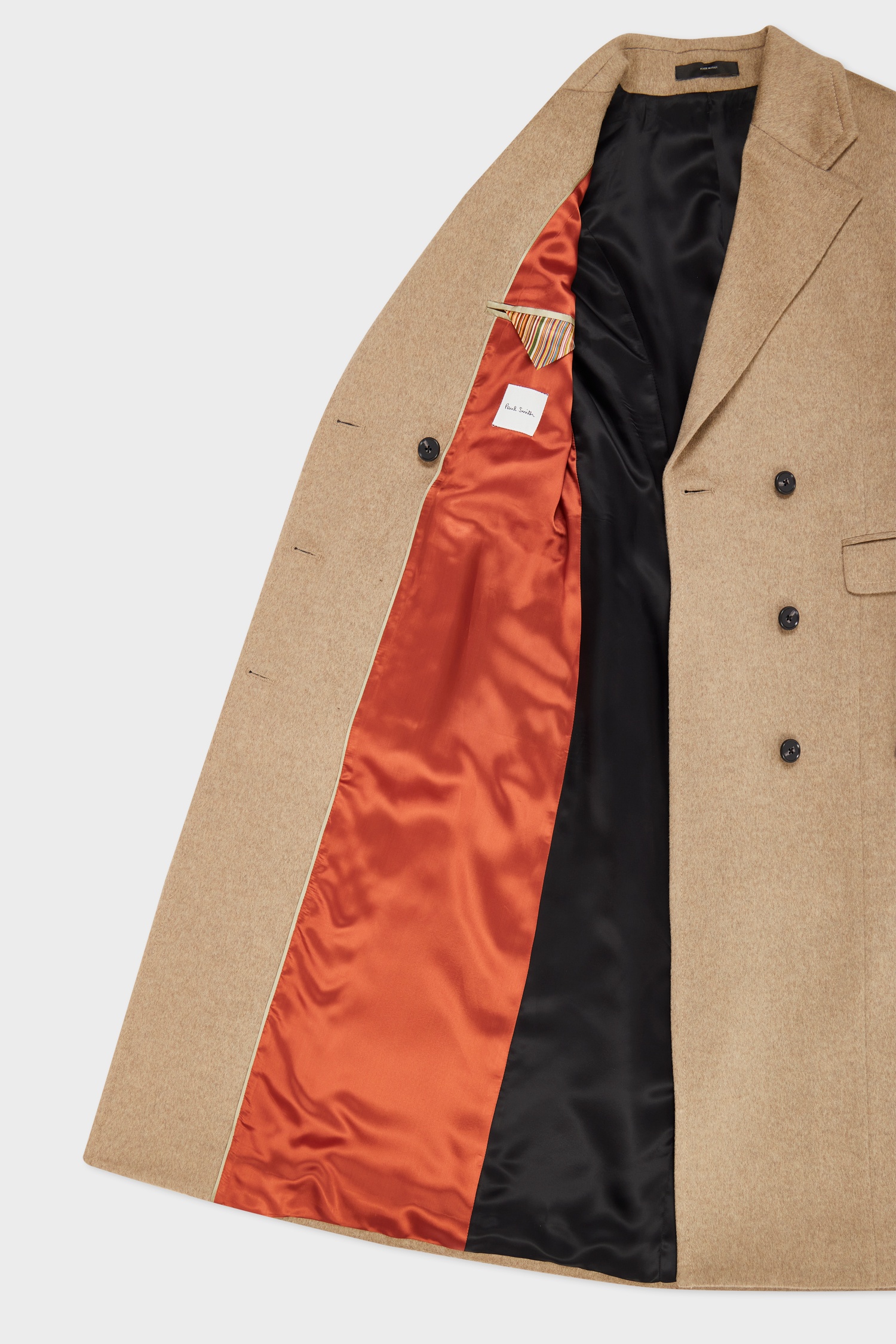 Women's Oatmeal Wool-Cashmere Blend Double-Breasted Coat - 4