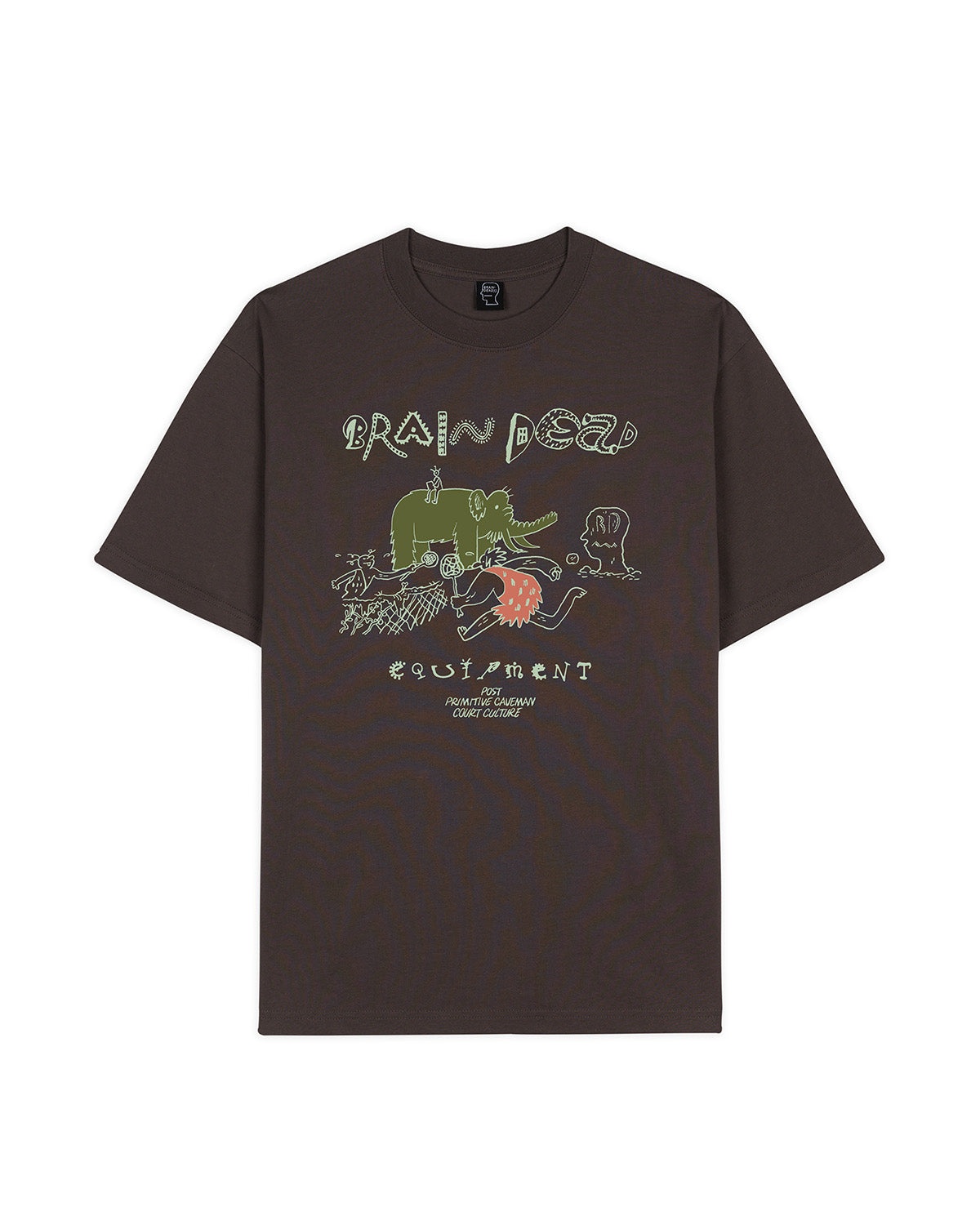 Brain Dead Equipment Caveman Court Culture T-shirt - Clay - 1