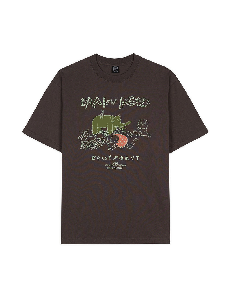 Brain Dead Equipment Caveman Court Culture T-shirt - Clay 1