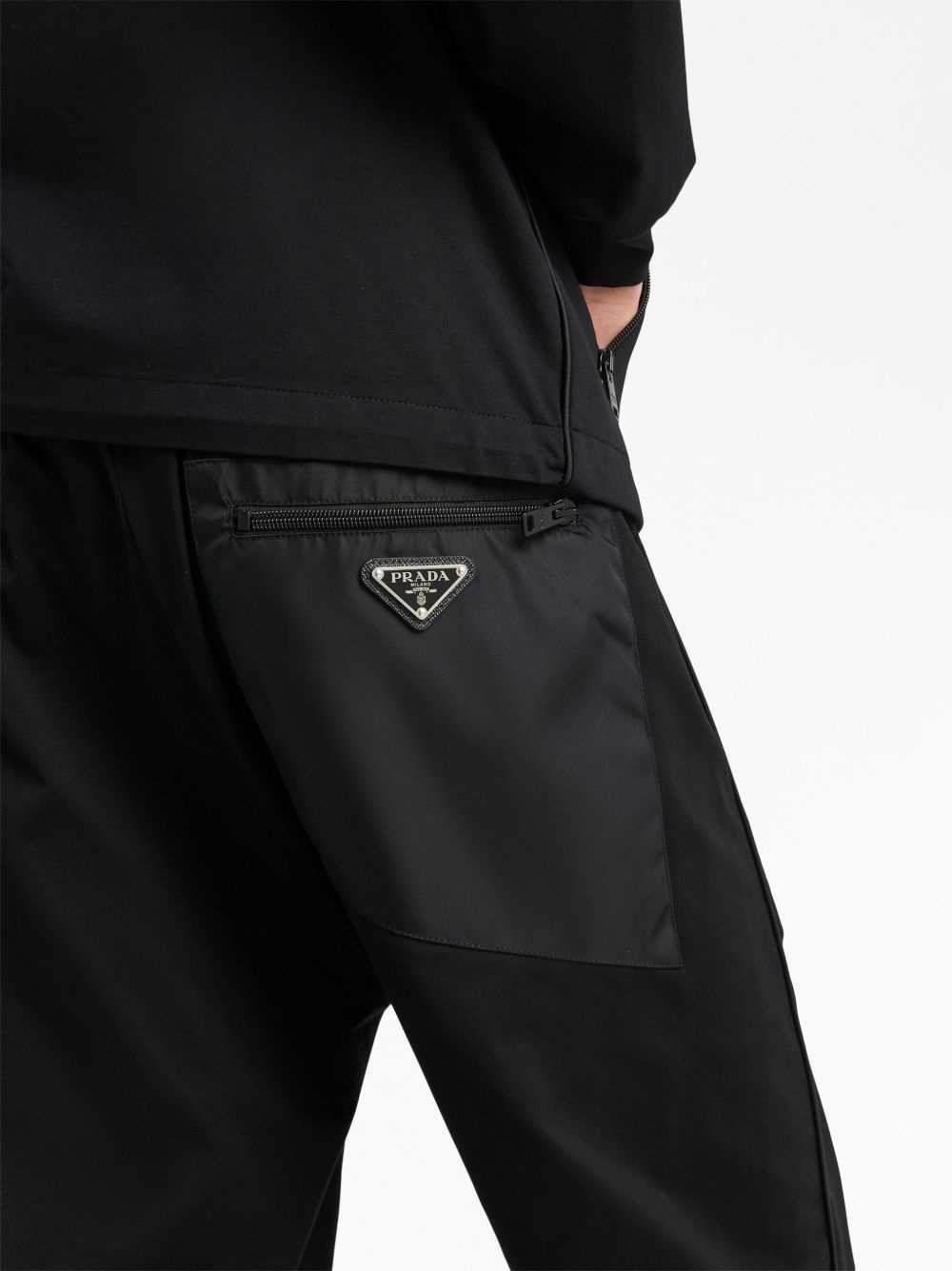 logo-plaque slim-fit trousers - 4