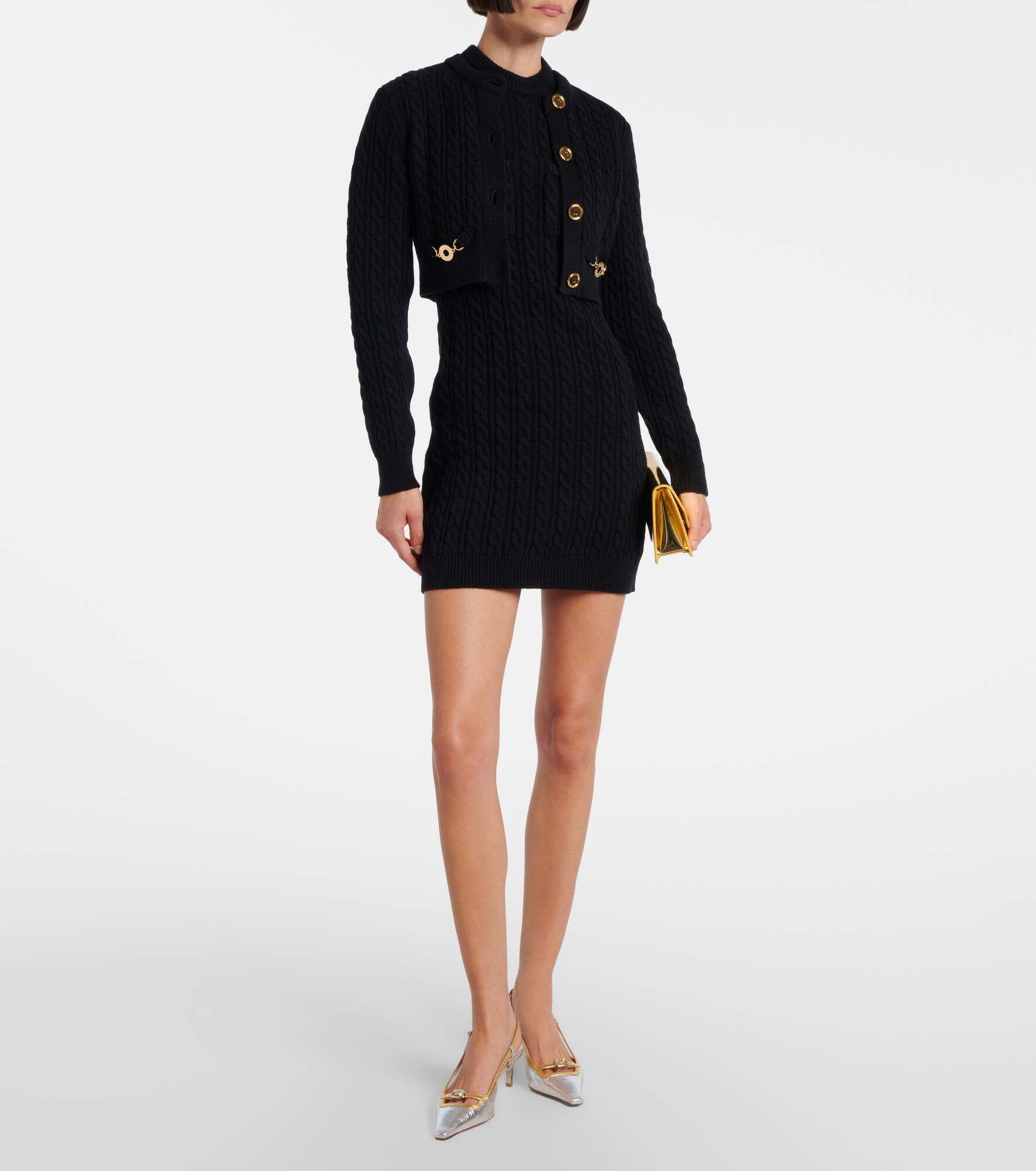 Cable-knit wool and cashmere cardigan - 2